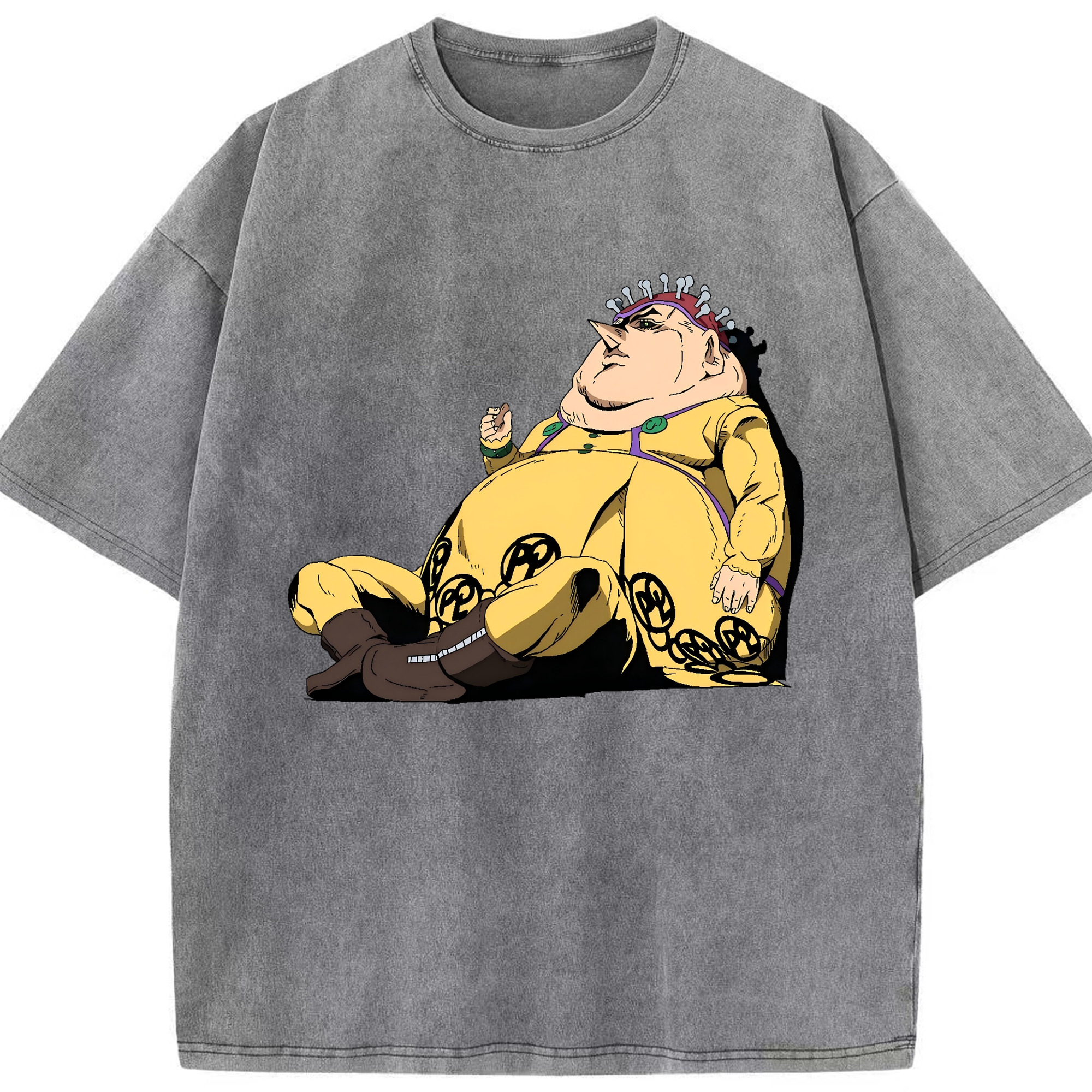 （画像用） ジョジョの奇妙な冒険 ポルポ JoJo's Bizarre Adventure Polpo 綿100% ヴィンテージ風 半袖Tシャツ（フロントプリント）