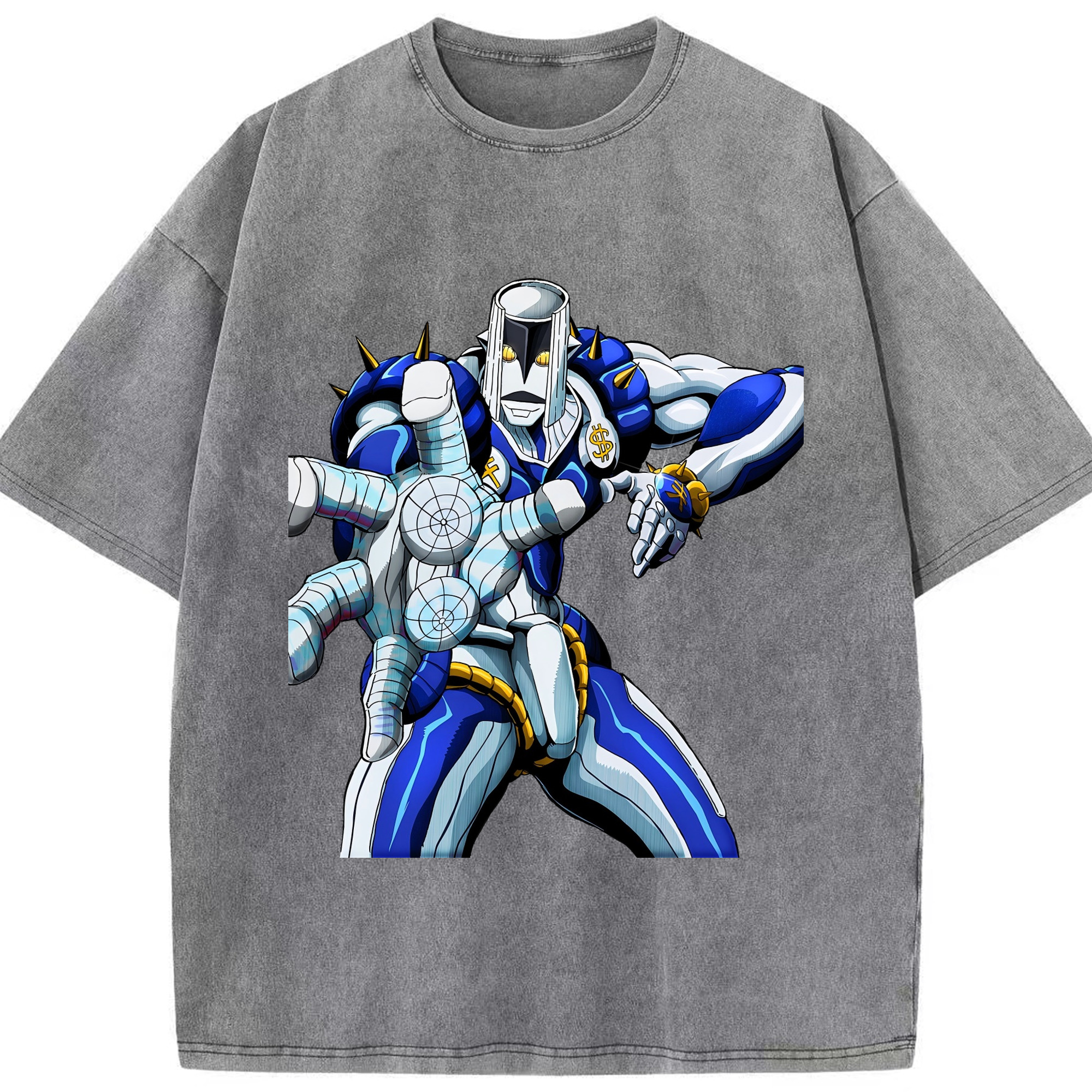（画像用） ジョジョの奇妙な冒険 虹村億泰 にじむら おくやす JoJo's Bizarre Adventure Nijimura Okuyasu 綿100% ヴィンテージ風 半袖Tシャツ（フロントプリント）
