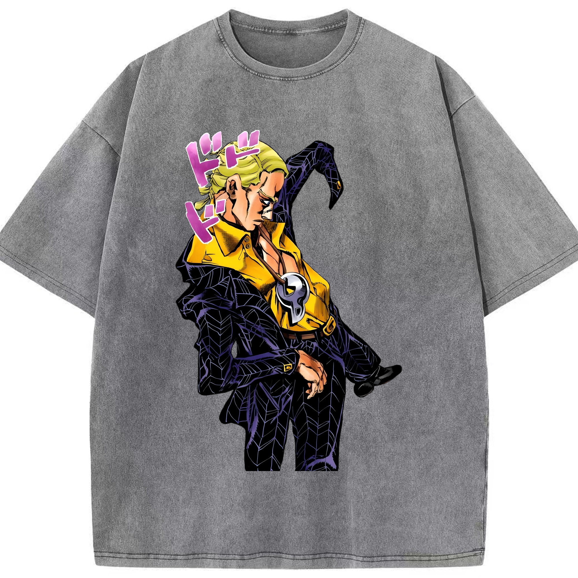 （画像用） ジョジョの奇妙な冒険 プロシュート JoJo's Bizarre Adventure Prosciutto 綿100% ヴィンテージ風 半袖Tシャツ（フロントプリント）