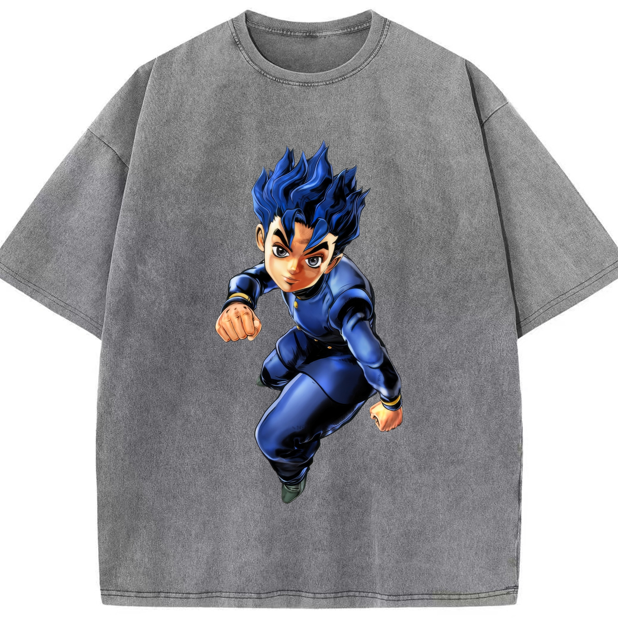 （画像用） ジョジョの奇妙な冒険 広瀨康一 JoJo's Bizarre Adventure Hirose Koichi 綿100% ヴィンテージ風 半袖Tシャツ（フロントプリント）
