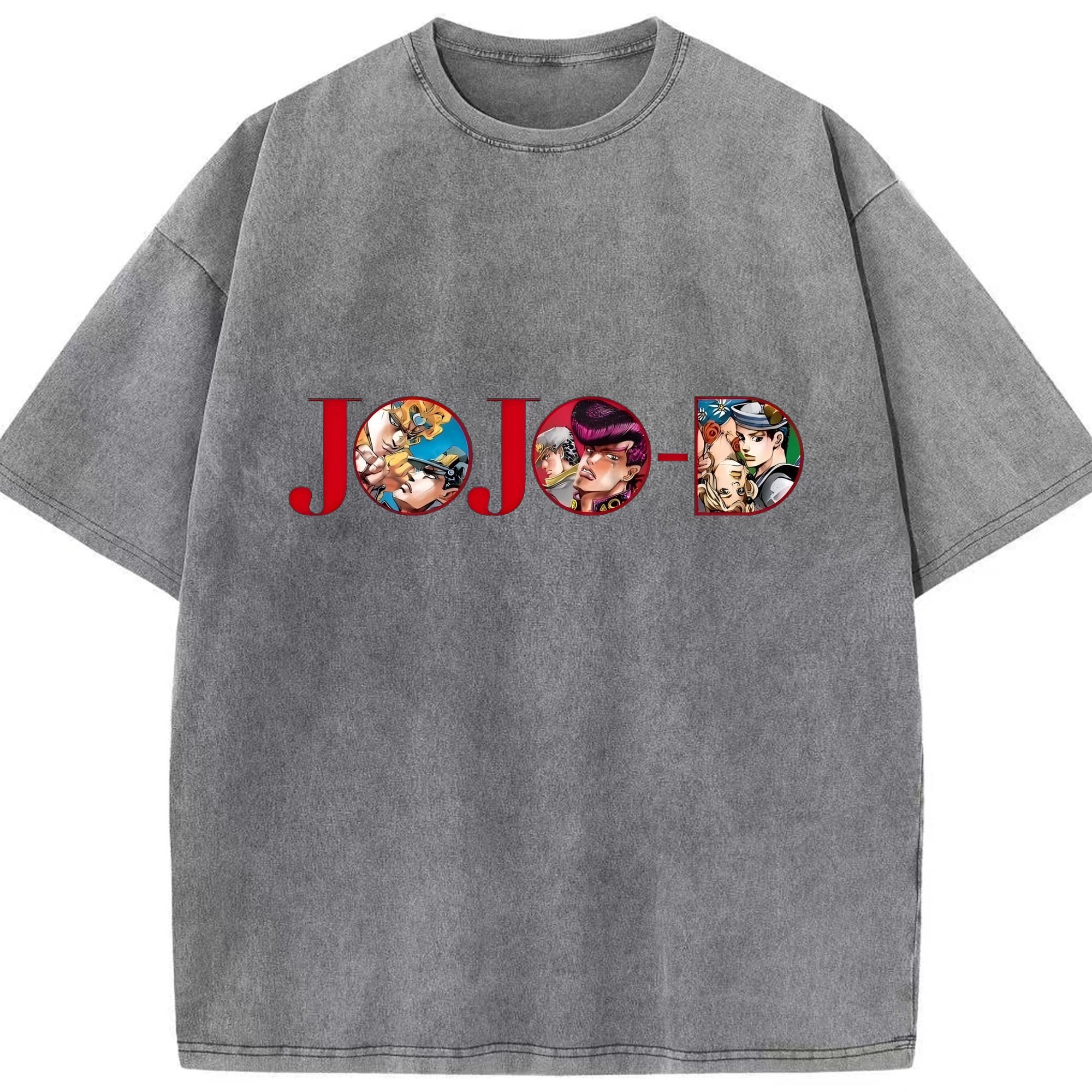 （画像用） ジョジョの奇妙な冒険 JoJo's Bizarre Adventure 綿100% ヴィンテージ風 半袖Tシャツ（フロントプリント）