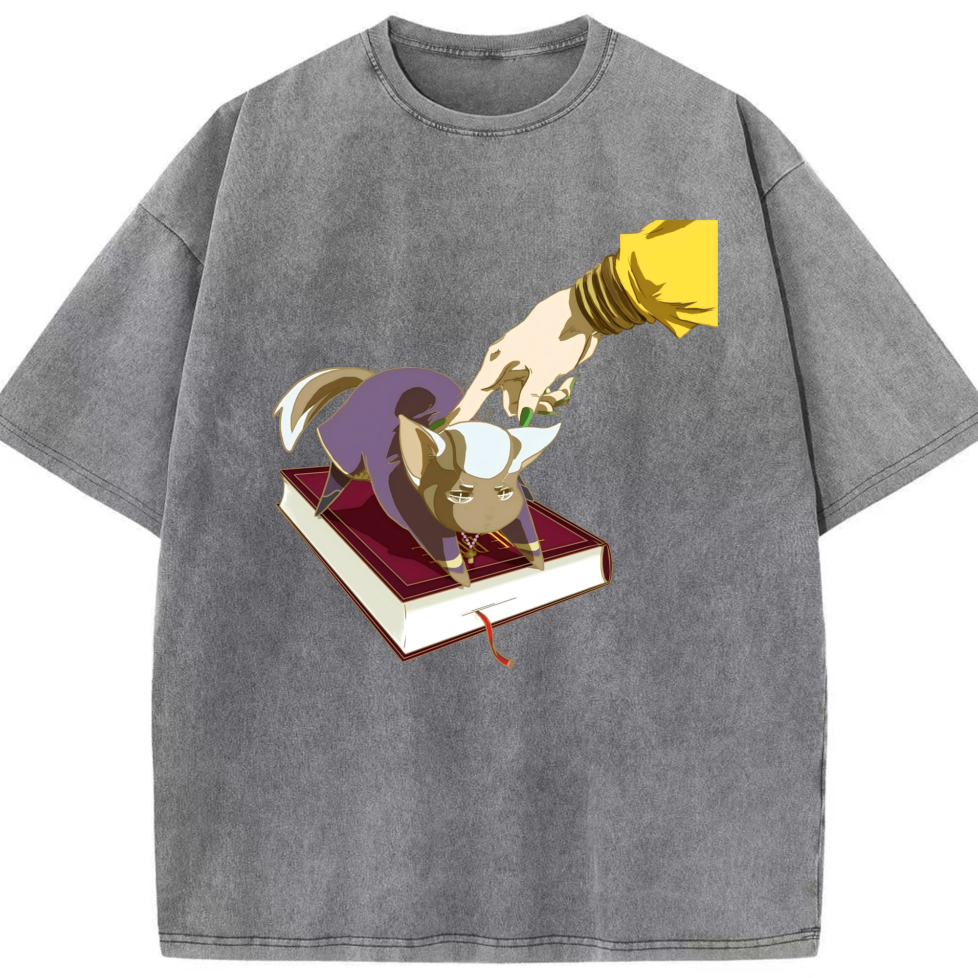 （画像用） ジョジョの奇妙な冒険 JoJo's Bizarre Adventure 綿100% ヴィンテージ風 半袖Tシャツ（フロントプリント）