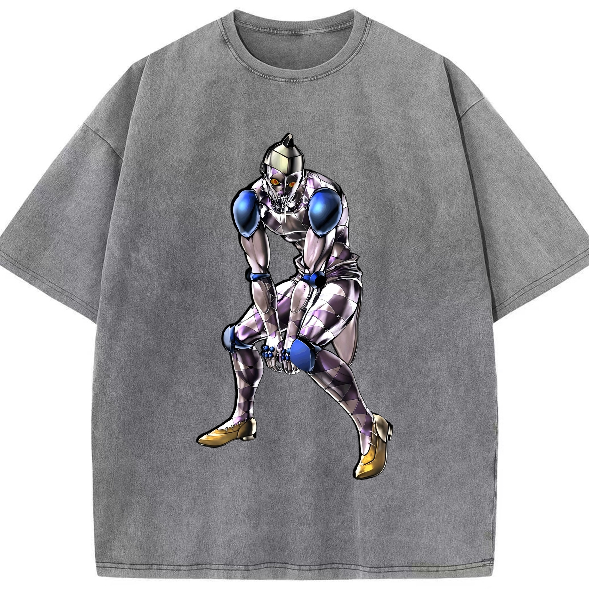（画像用） ジョジョの奇妙な冒険 JoJo's Bizarre Adventure 綿100% ヴィンテージ風 半袖Tシャツ（フロントプリント）