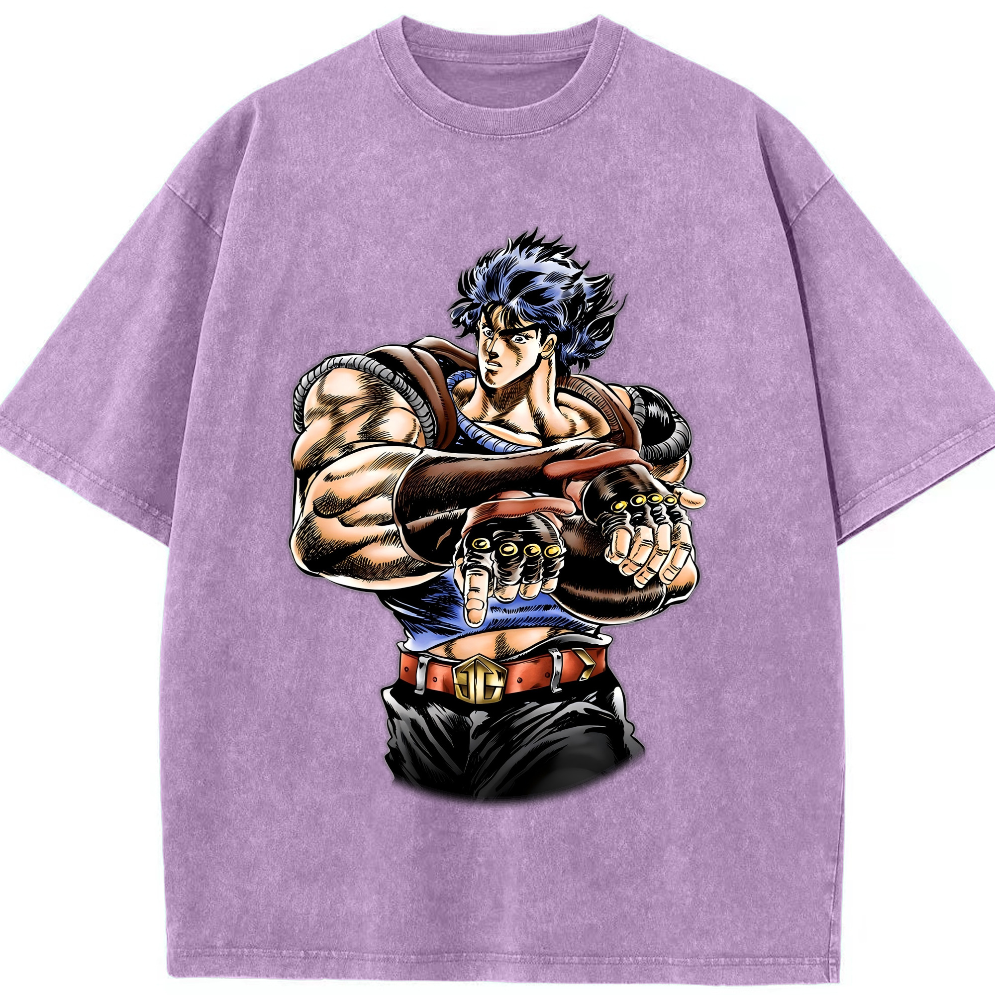 （画像用） ジョジョの奇妙な冒険 /ジョナサン?ジョースター JoJo's Bizarre Adventure Jonathan Joestar 綿100% ヴィンテージ風 半袖Tシャツ（フロントプリント）