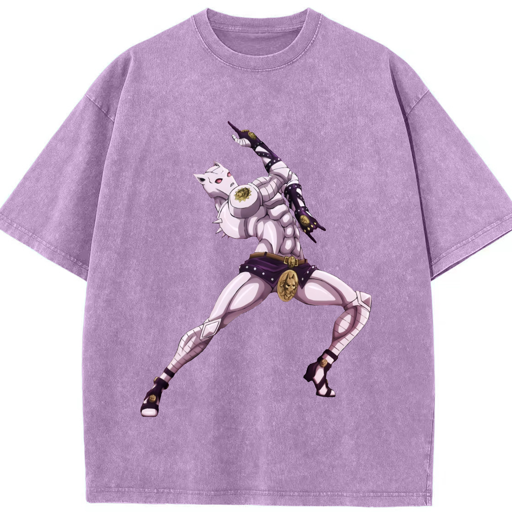 （画像用） ジョジョの奇妙な冒険 きら よしかげ JoJo's Bizarre Adventure Kira Yoshikage 綿100% ヴィンテージ風 半袖Tシャツ（フロントプリント）