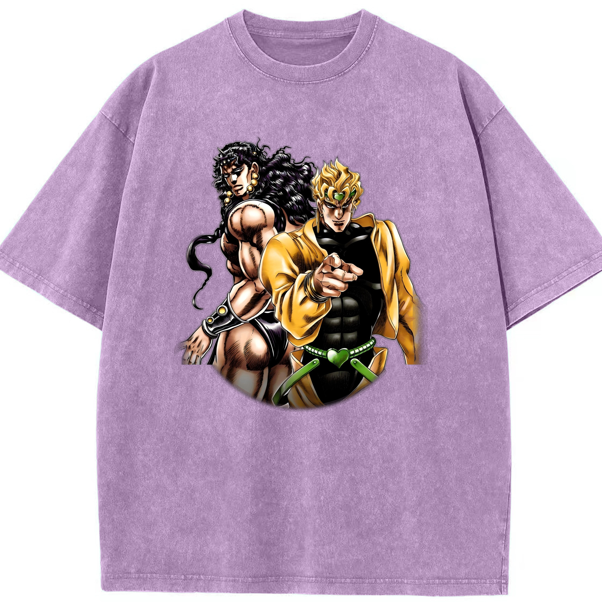 （画像用） ジョジョの奇妙な冒険 ディオ?ブランドー JoJo's Bizarre Adventure Dio Brando 綿100% ヴィンテージ風 半袖Tシャツ（フロントプリント）