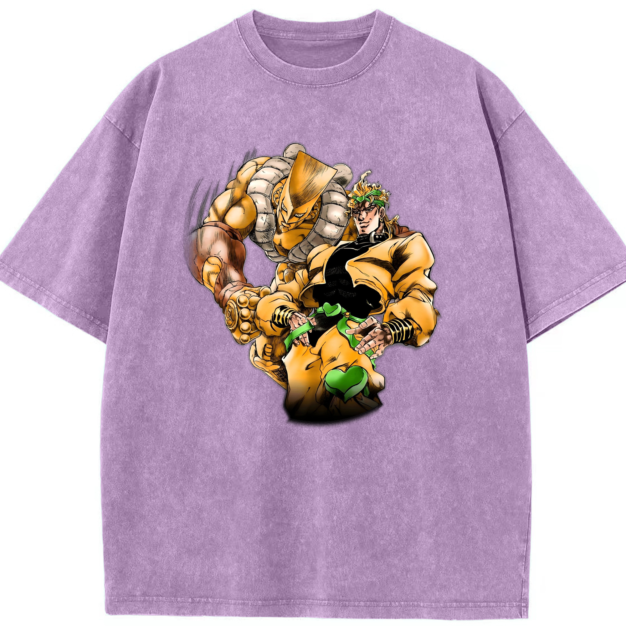 （画像用） ジョジョの奇妙な冒険 ディオ?ブランドー JoJo's Bizarre Adventure Dio Brando 綿100% ヴィンテージ風 半袖Tシャツ（フロントプリント）
