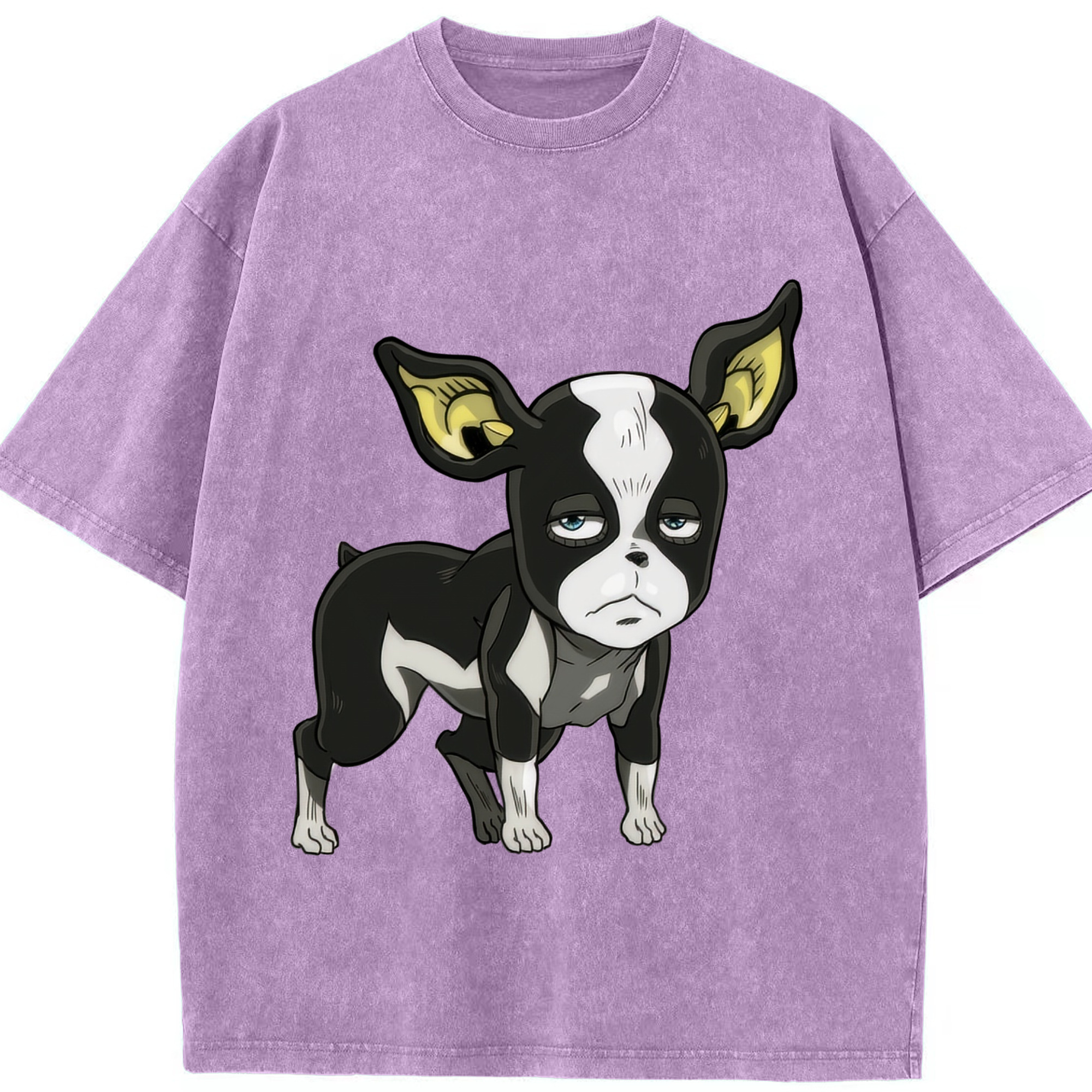 （画像用） ジョジョの奇妙な冒険 イギー JoJo's Bizarre Adventure Iggy 綿100% ヴィンテージ風 半袖Tシャツ（フロントプリント）