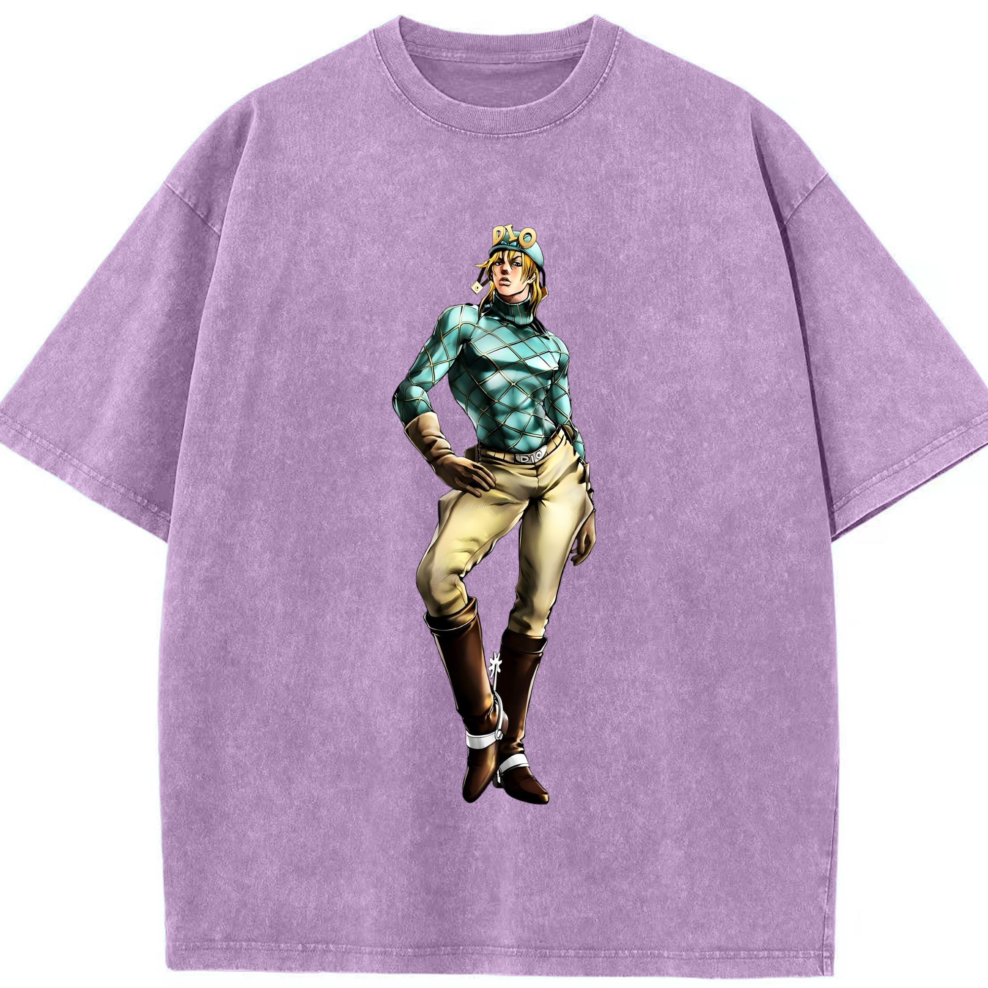 （画像用） ジョジョの奇妙な冒険 ディオ?ブランドー JoJo's Bizarre Adventure Dio Brando 綿100% ヴィンテージ風 半袖Tシャツ（フロントプリント）