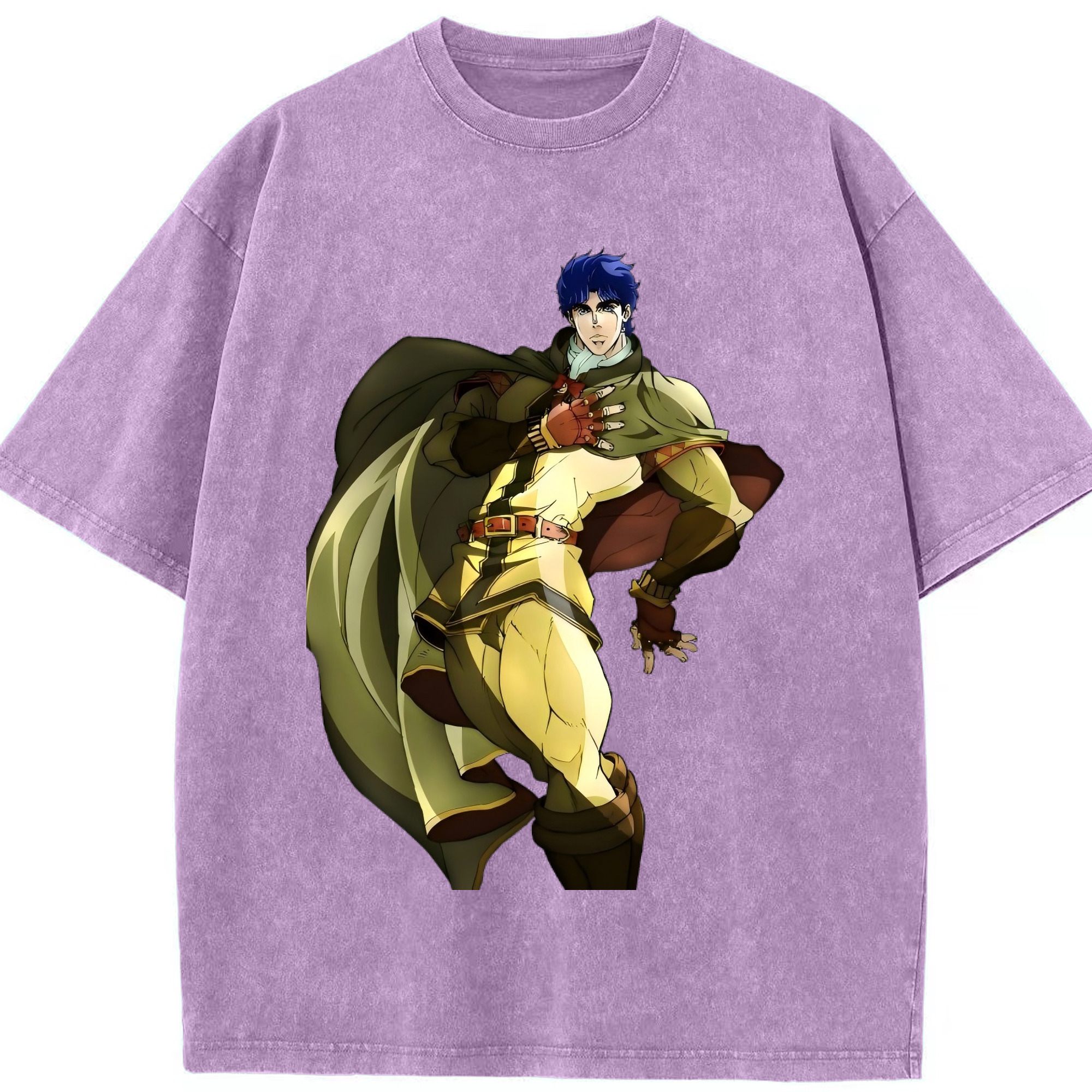 （画像用） ジョジョの奇妙な冒険 /ジョナサン?ジョースター JoJo's Bizarre Adventure Jonathan Joestar 綿100% ヴィンテージ風 半袖Tシャツ（フロントプリント）