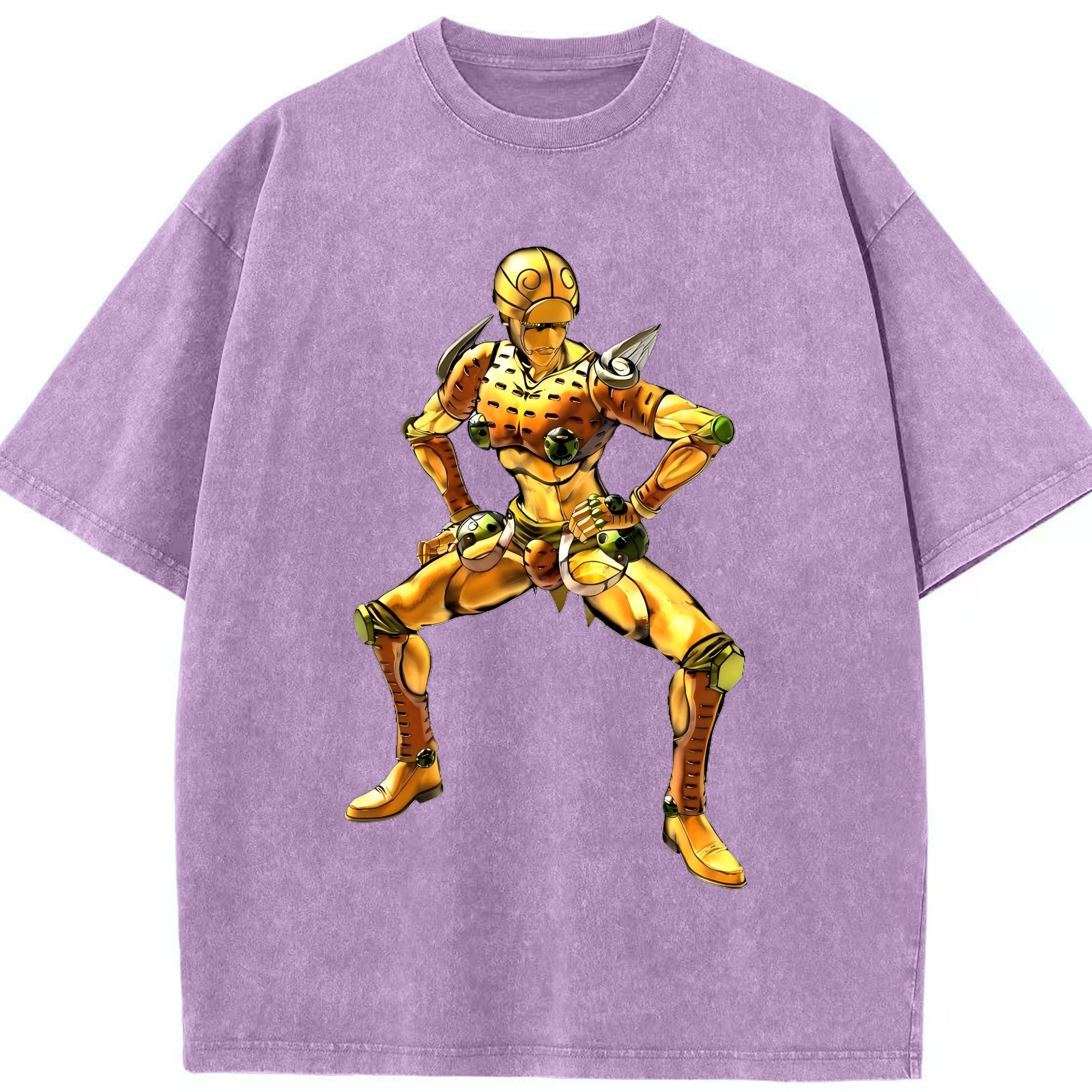 （画像用） ジョジョの奇妙な冒険 ジョルノ?ジョバァーナ JoJo's Bizarre Adventure Giorno Giovanna 綿100% ヴィンテージ風 半袖Tシャツ（フロントプリント）