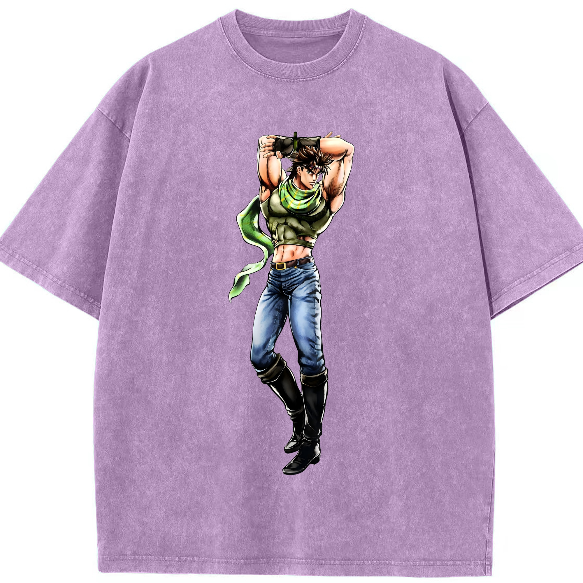 （画像用） ジョジョの奇妙な冒険 ジョセフ?ジョースター JoJo's Bizarre Adventure Joseph Joestar 綿100% ヴィンテージ風 半袖Tシャツ（フロントプリント）