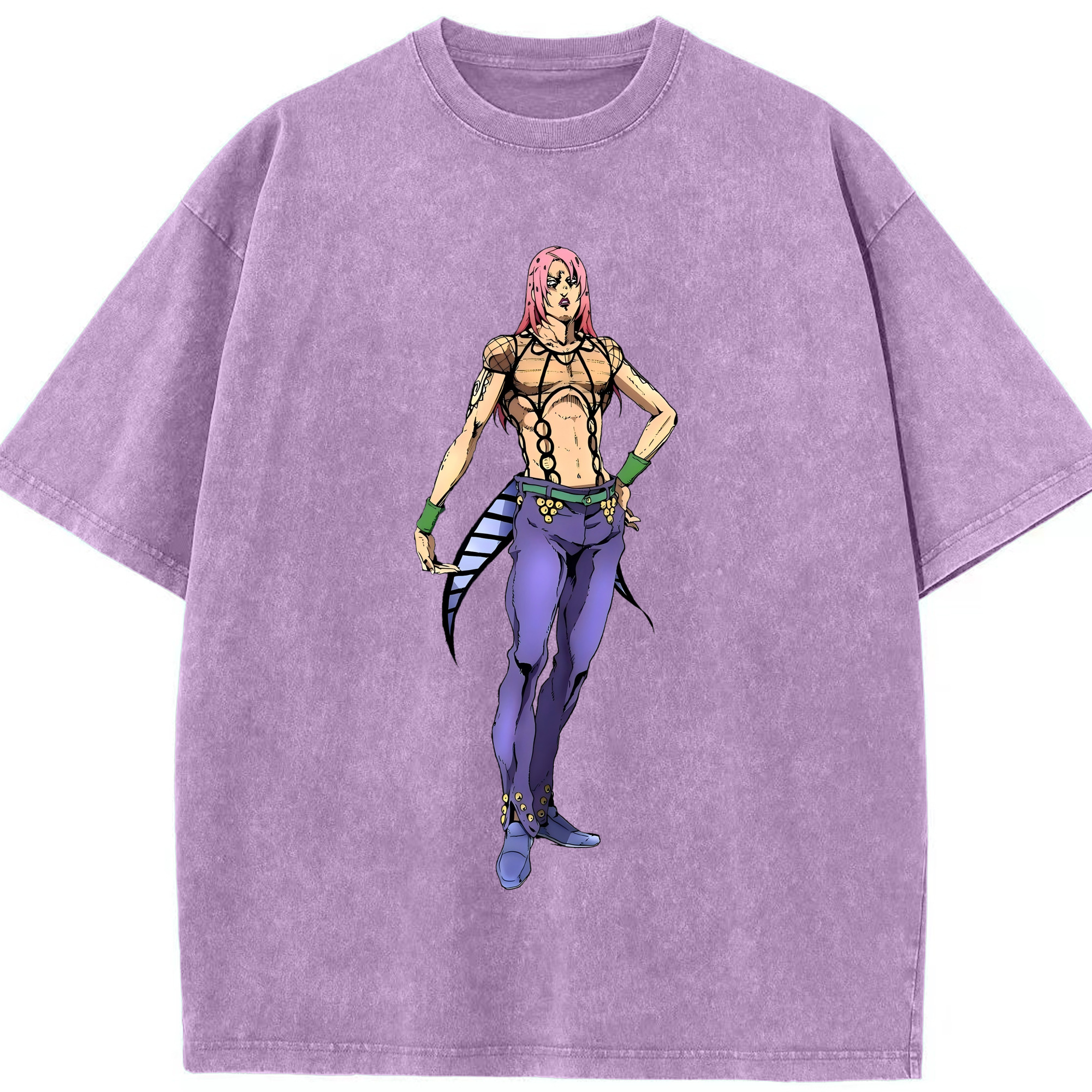 （画像用） ジョジョの奇妙な冒険 ビネガー?ドッピオ JoJo's Bizarre Adventure Vinegar Doppio 綿100% ヴィンテージ風 半袖Tシャツ（フロントプリント）