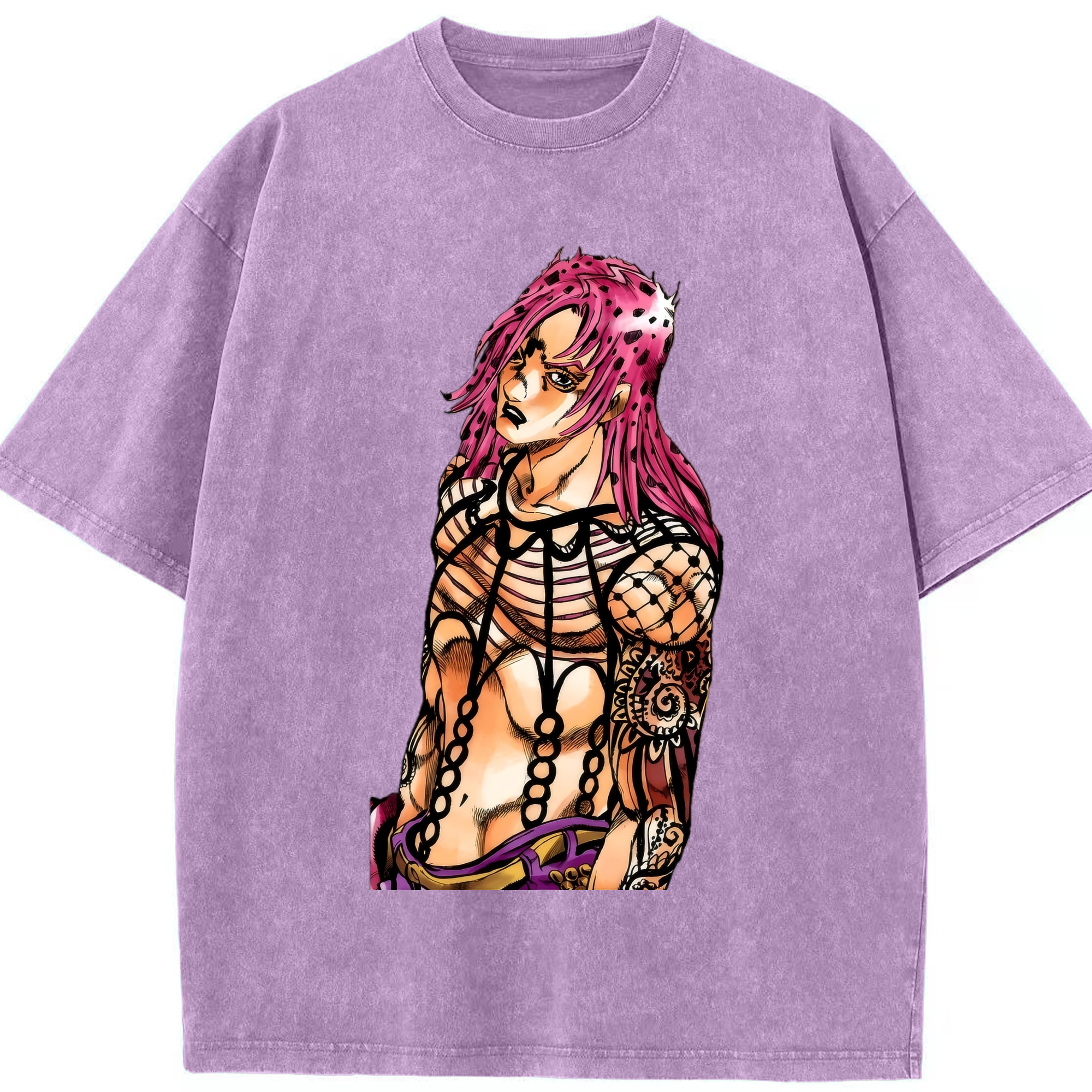 （画像用） ジョジョの奇妙な冒険 ビネガー?ドッピオ JoJo's Bizarre Adventure Vinegar Doppio 綿100% ヴィンテージ風 半袖Tシャツ（フロントプリント）