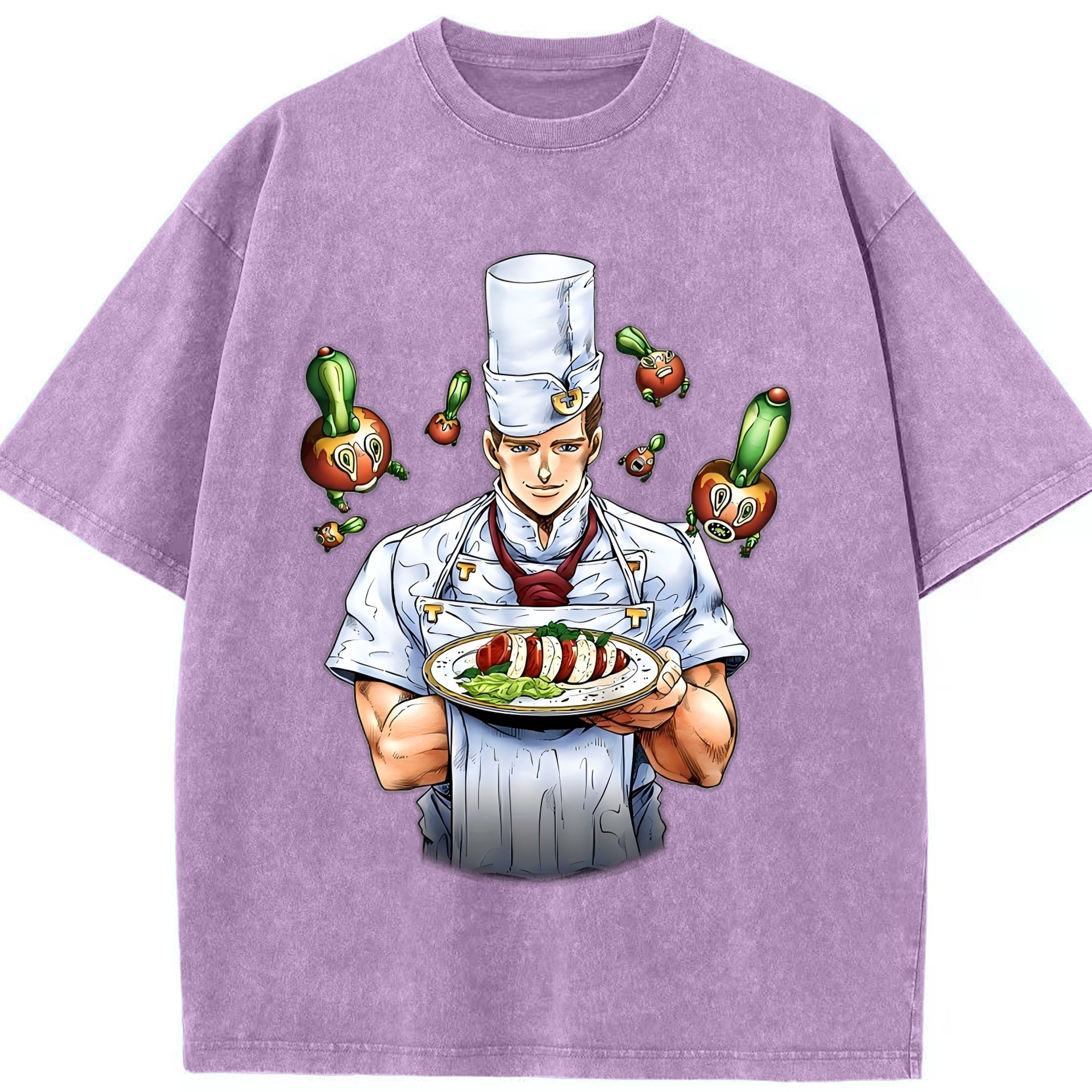 （画像用） ジョジョの奇妙な冒険 Tonio Trussardi JoJo's Bizarre Adventure トニオ?トラッサルディ 綿100% ヴィンテージ風 半袖Tシャツ（フロントプリント）