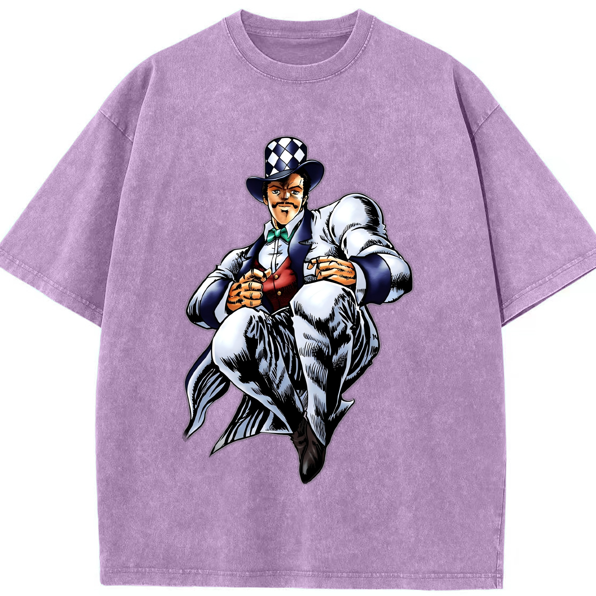 （画像用） ジョジョの奇妙な冒険 ウィル?アントニオ?ツェペリ JoJo's Bizarre Adventure Will Anthonio Zeppeli 綿100% ヴィンテージ風 半袖Tシャツ（フロントプリント）
