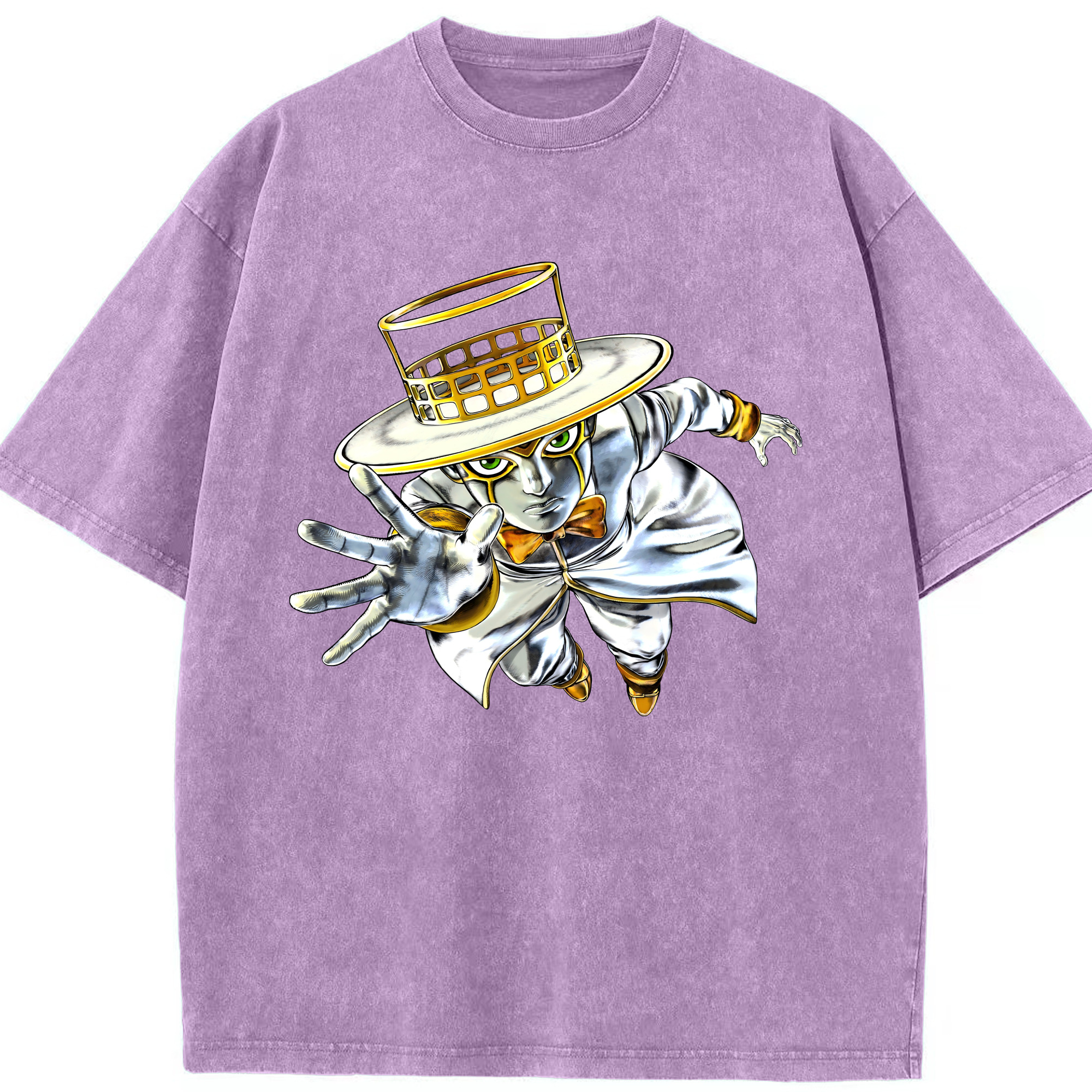 （画像用） ジョジョの奇妙な冒険 岸辺 露伴（きしべ ろはん） JoJo's Bizarre Adventure Rohan Kishibe 綿100% ヴィンテージ風 半袖Tシャツ（フロントプリント）