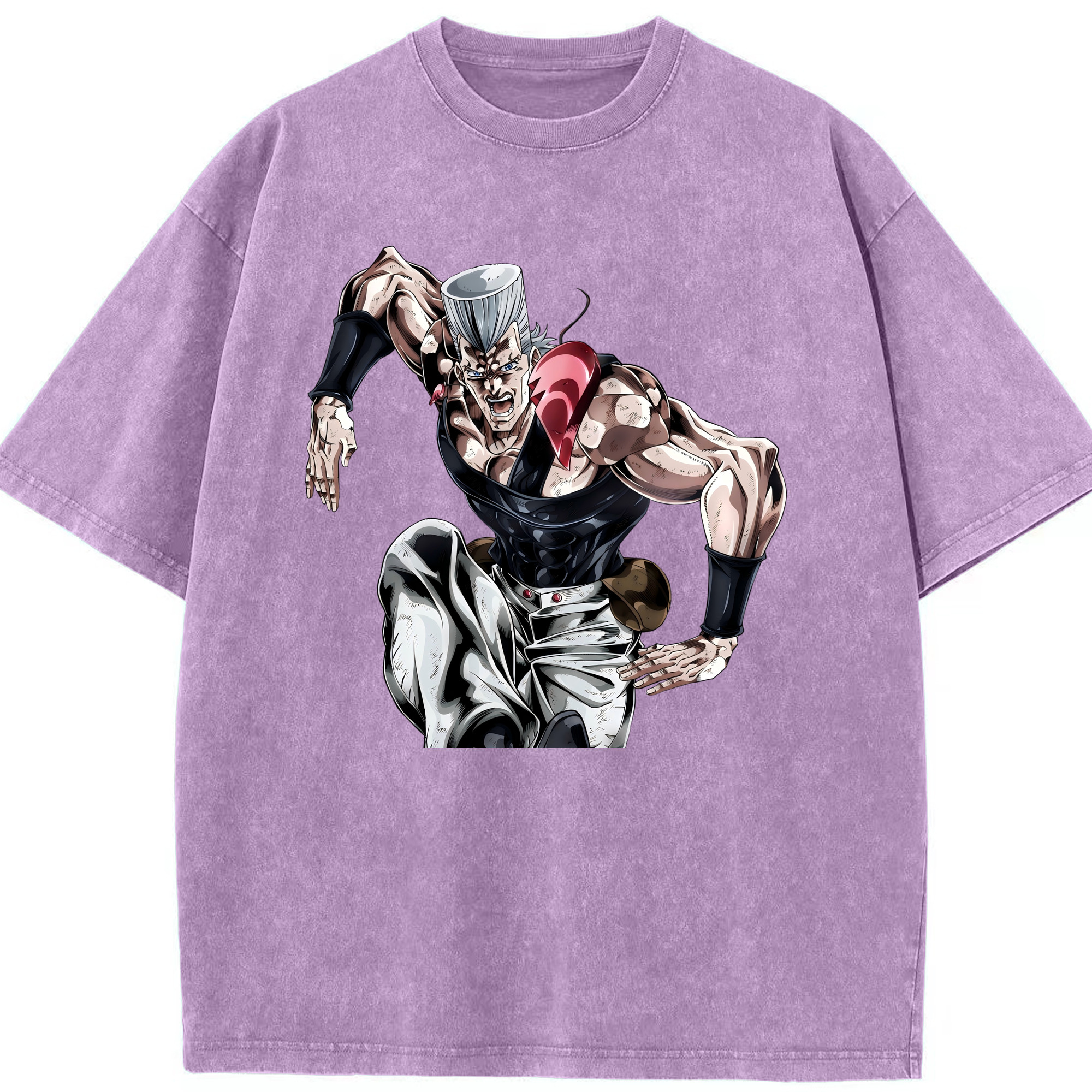 （画像用） ジョジョの奇妙な冒険 ジャン＝ピエール?ポルナレフ JoJo's Bizarre Adventure Jan Pierre Polnareff 綿100% ヴィンテージ風 半袖Tシャツ（フロントプリント）