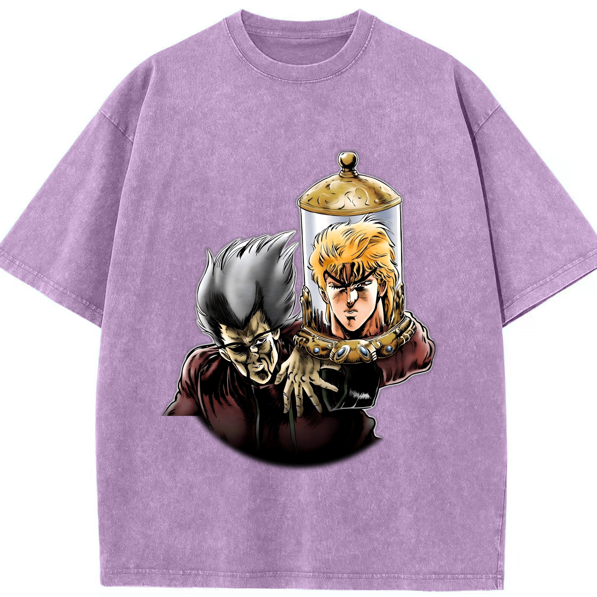 （画像用） ジョジョの奇妙な冒険 ディオ?ブランドー JoJo's Bizarre Adventure Dio Brando 綿100% ヴィンテージ風 半袖Tシャツ（フロントプリント）