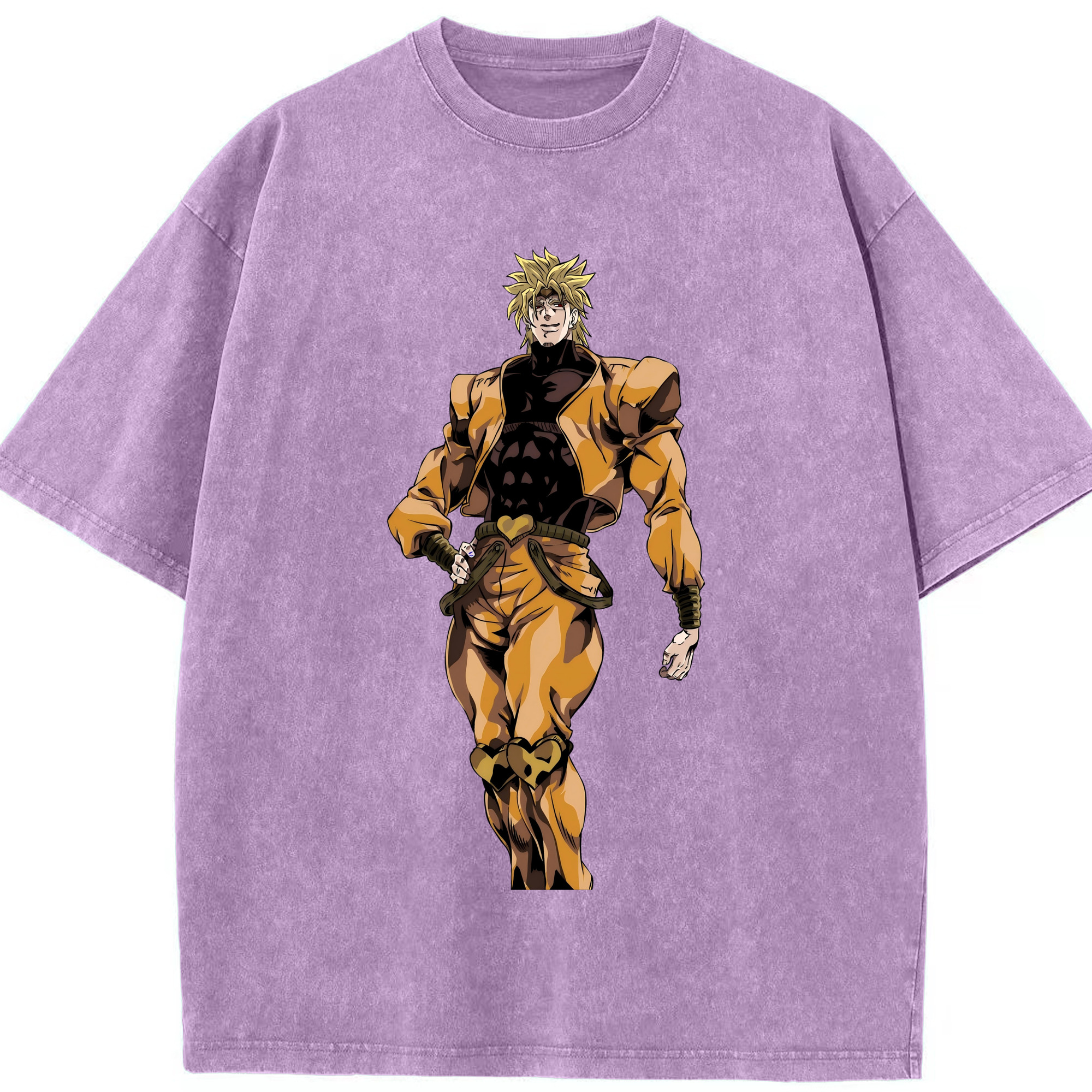 （画像用） ジョジョの奇妙な冒険 ディオ?ブランドー JoJo's Bizarre Adventure Dio Brando 綿100% ヴィンテージ風 半袖Tシャツ（フロントプリント）