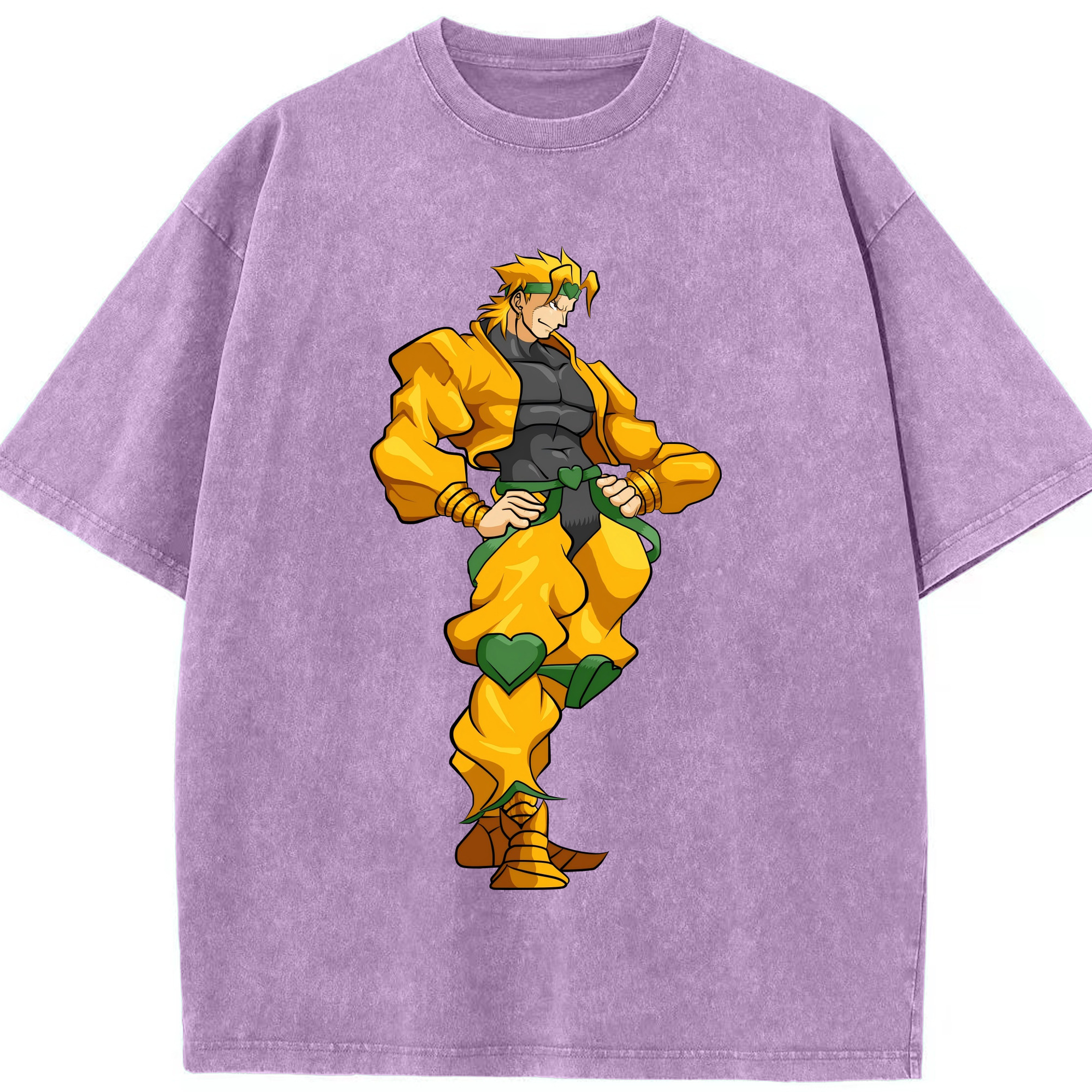 （画像用） ジョジョの奇妙な冒険 ディオ?ブランドー JoJo's Bizarre Adventure Dio Brando 綿100% ヴィンテージ風 半袖Tシャツ（フロントプリント）