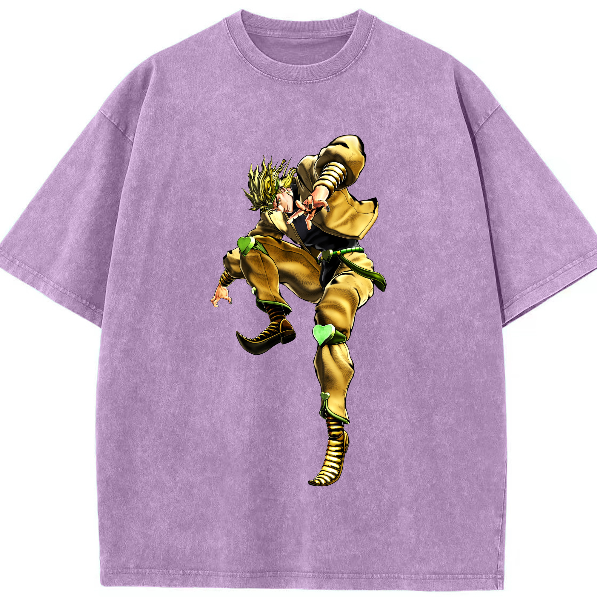 （画像用） ジョジョの奇妙な冒険 ディオ?ブランドー JoJo's Bizarre Adventure Dio Brando 綿100% ヴィンテージ風 半袖Tシャツ（フロントプリント）