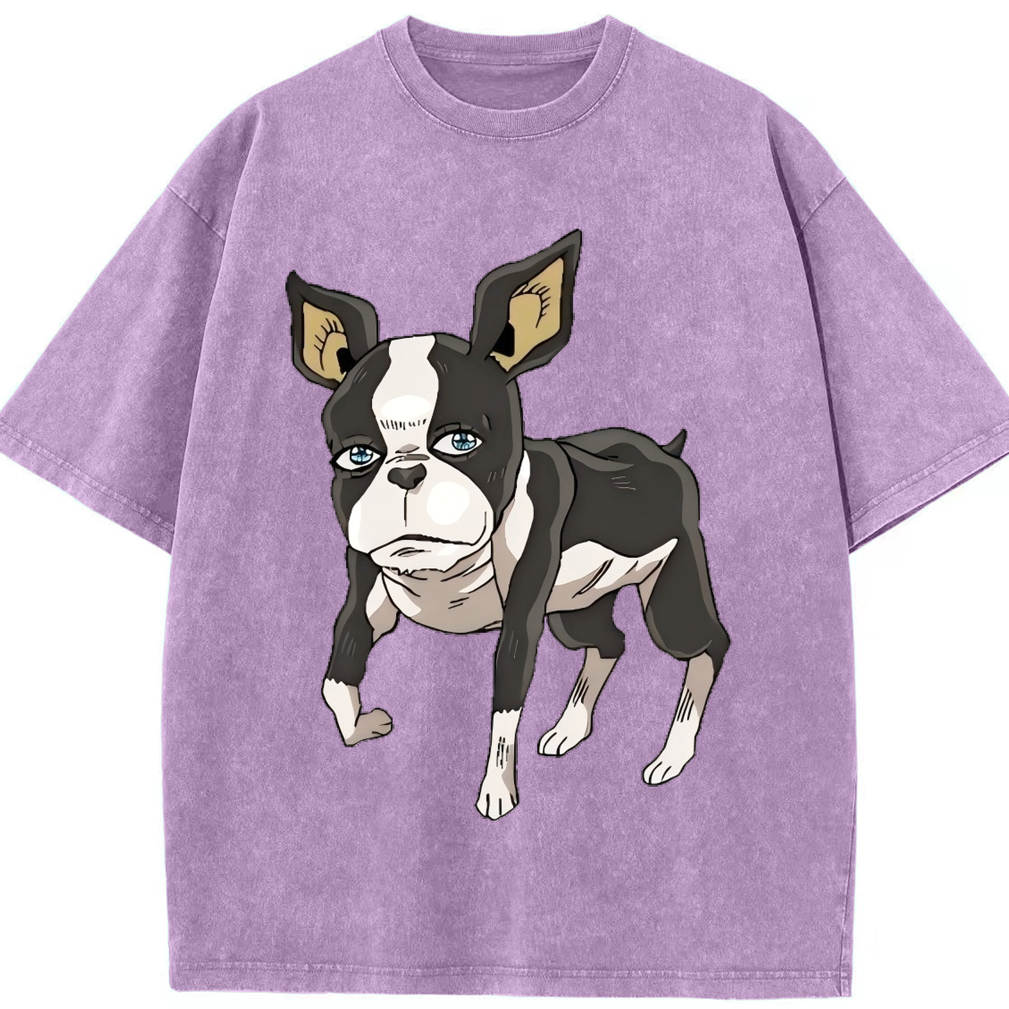 （画像用） ジョジョの奇妙な冒険 イギー JoJo's Bizarre Adventure Iggy 綿100% ヴィンテージ風 半袖Tシャツ（フロントプリント）
