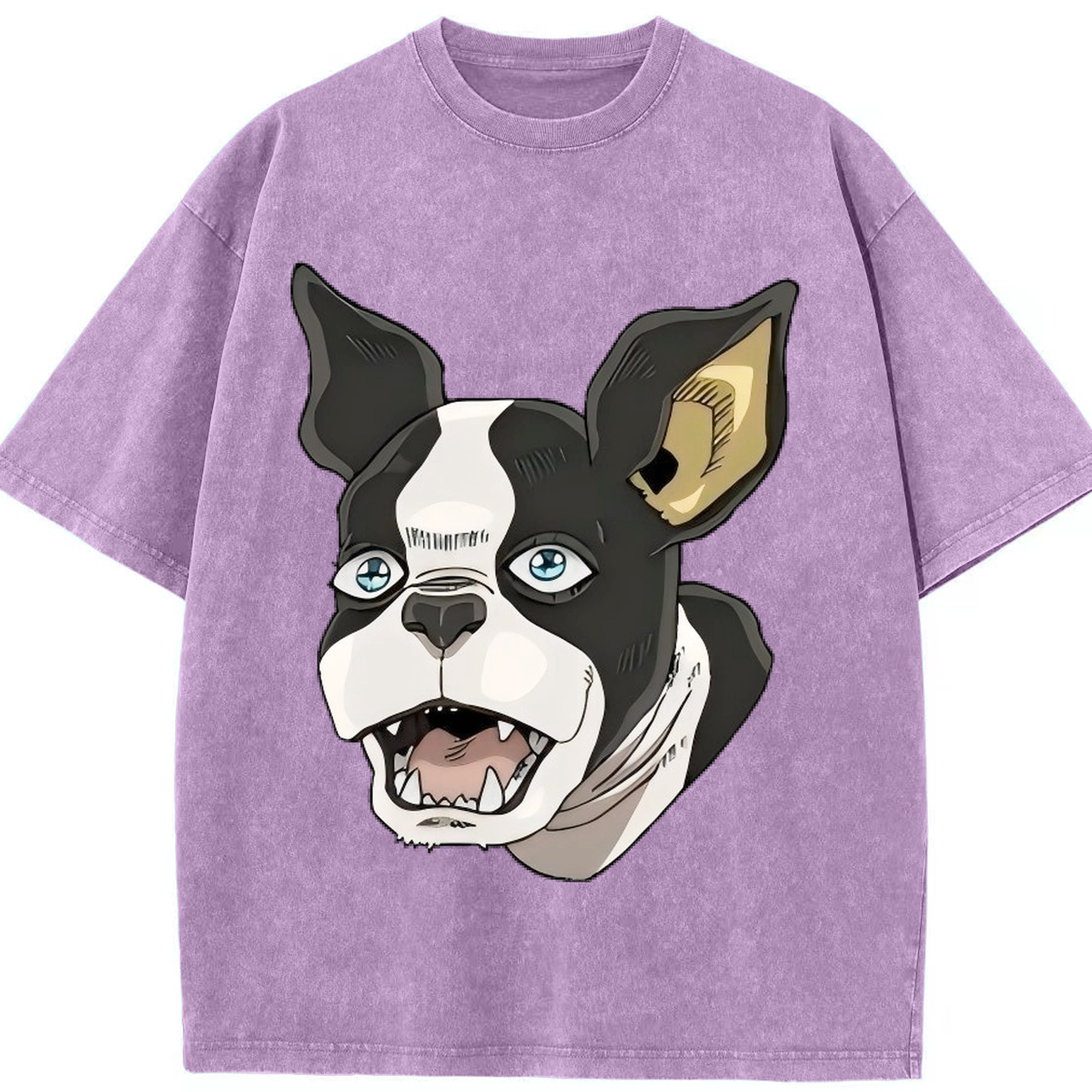 （画像用） ジョジョの奇妙な冒険 イギー JoJo's Bizarre Adventure Iggy 綿100% ヴィンテージ風 半袖Tシャツ（フロントプリント）