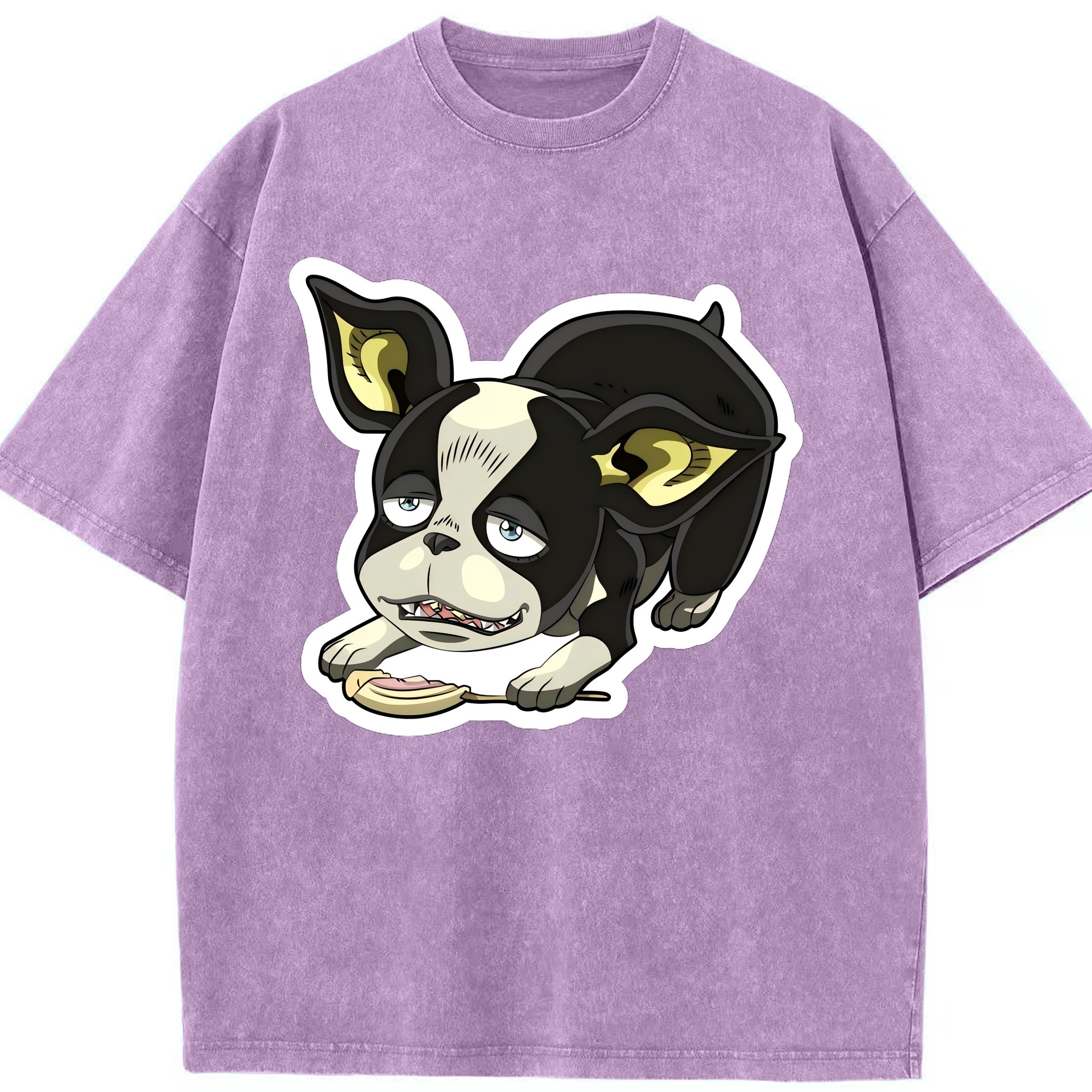 （画像用） ジョジョの奇妙な冒険 イギー JoJo's Bizarre Adventure Iggy 綿100% ヴィンテージ風 半袖Tシャツ（フロントプリント）