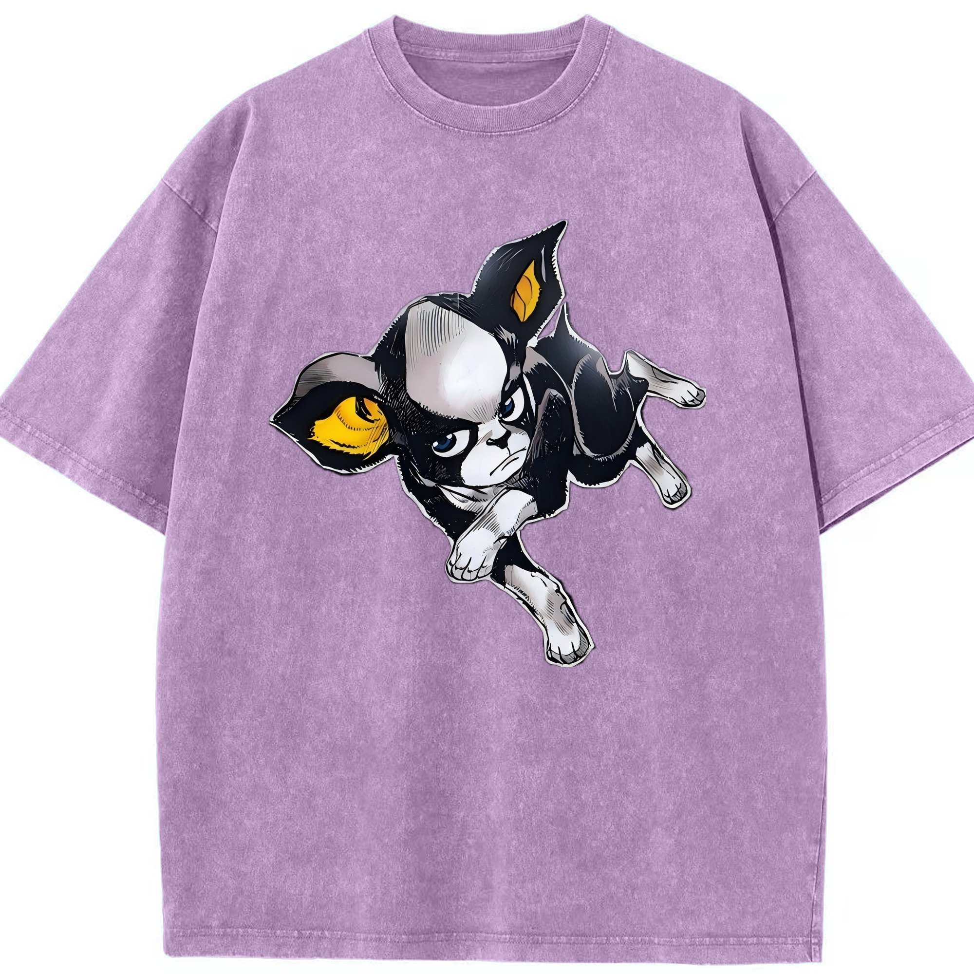 （画像用） ジョジョの奇妙な冒険 イギー JoJo's Bizarre Adventure Iggy 綿100% ヴィンテージ風 半袖Tシャツ（フロントプリント）