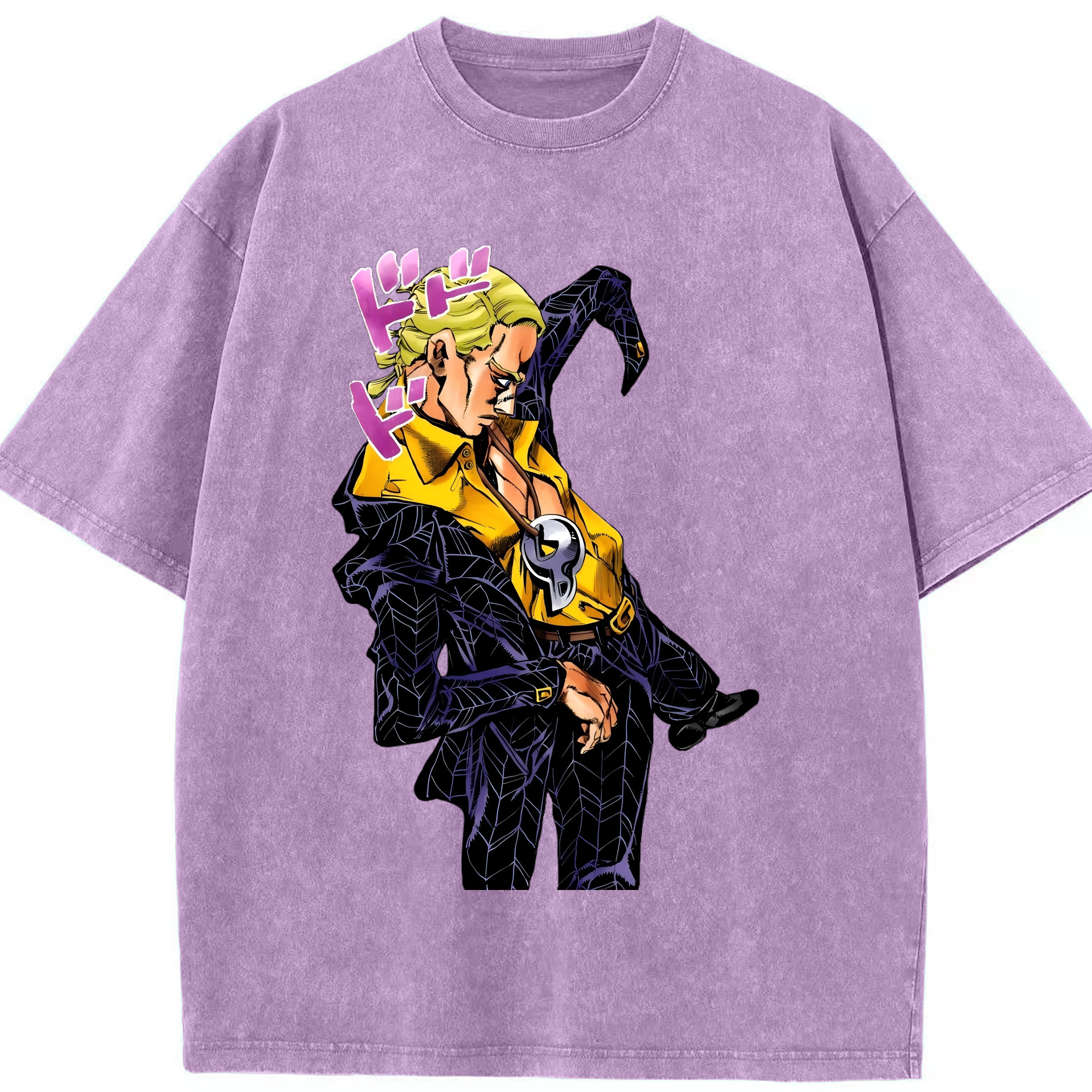 （画像用） ジョジョの奇妙な冒険 プロシュート JoJo's Bizarre Adventure Prosciutto 綿100% ヴィンテージ風 半袖Tシャツ（フロントプリント）