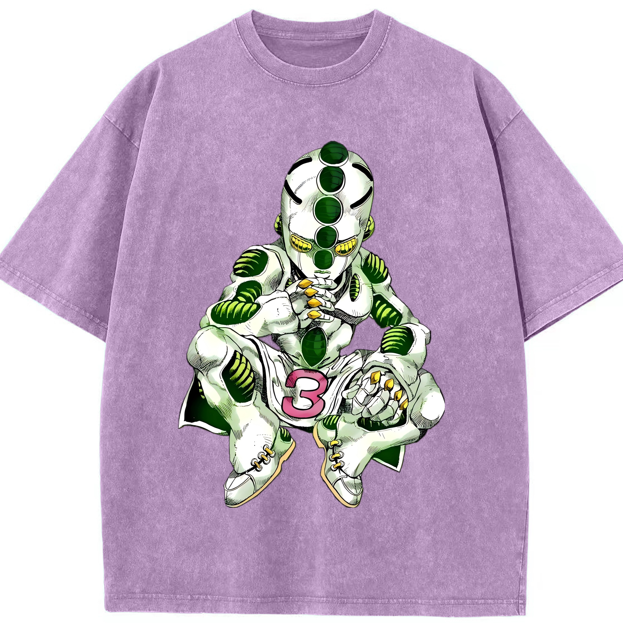 （画像用） ジョジョの奇妙な冒険 広瀨康一 JoJo's Bizarre Adventure Hirose Koichi 綿100% ヴィンテージ風 半袖Tシャツ（フロントプリント）