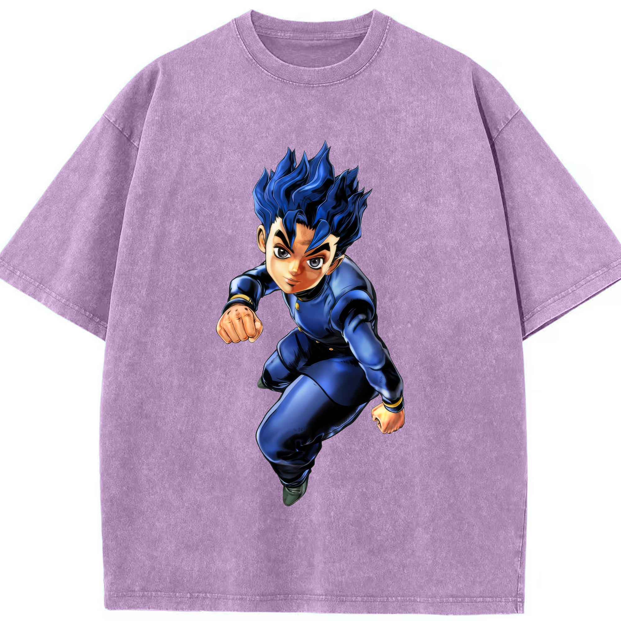 （画像用） ジョジョの奇妙な冒険 広瀨康一 JoJo's Bizarre Adventure Hirose Koichi 綿100% ヴィンテージ風 半袖Tシャツ（フロントプリント）