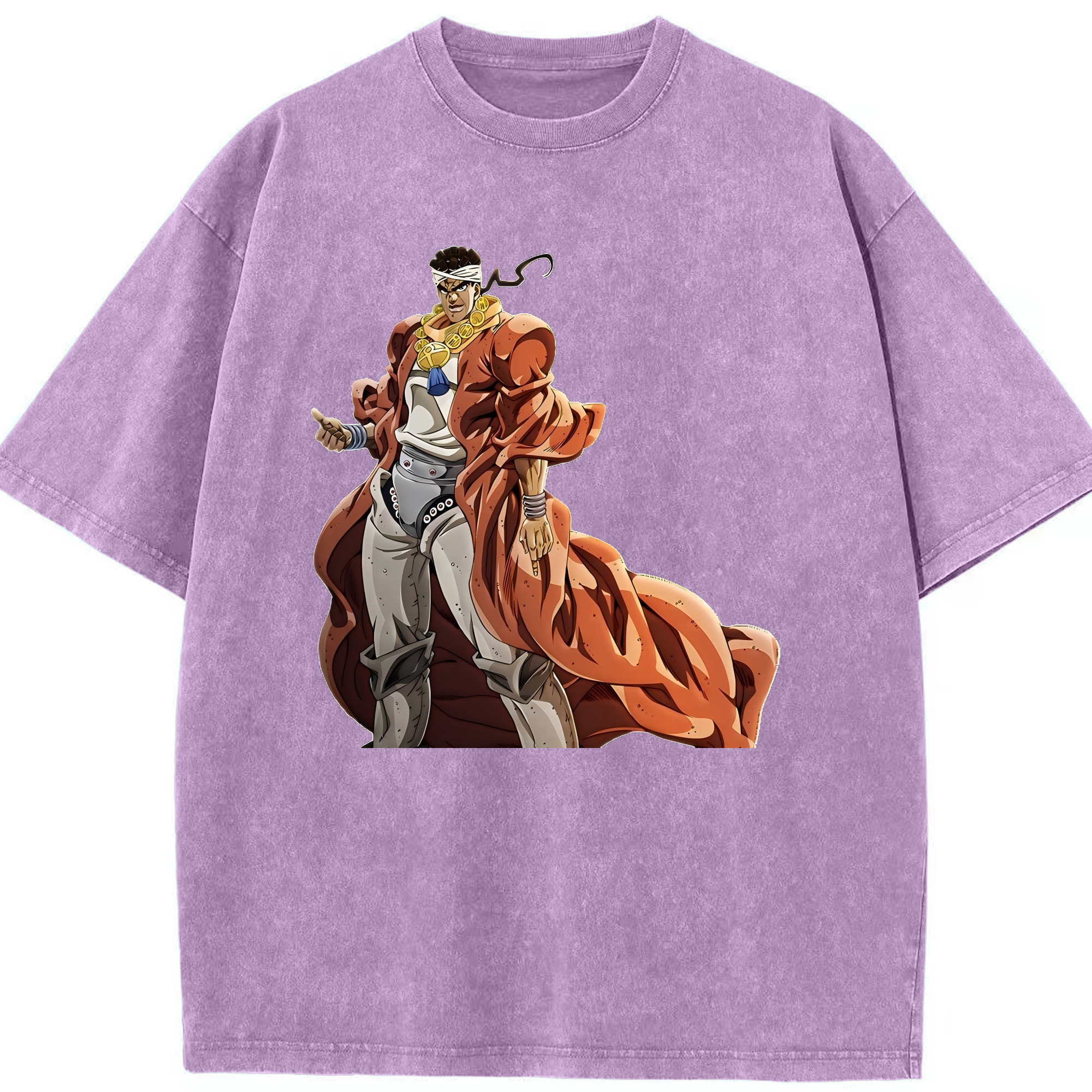（画像用） ジョジョの奇妙な冒険 ムハンマド?アブドゥル JoJo's Bizarre Adventure Muhammad Avdol 綿100% ヴィンテージ風 半袖Tシャツ（フロントプリント）