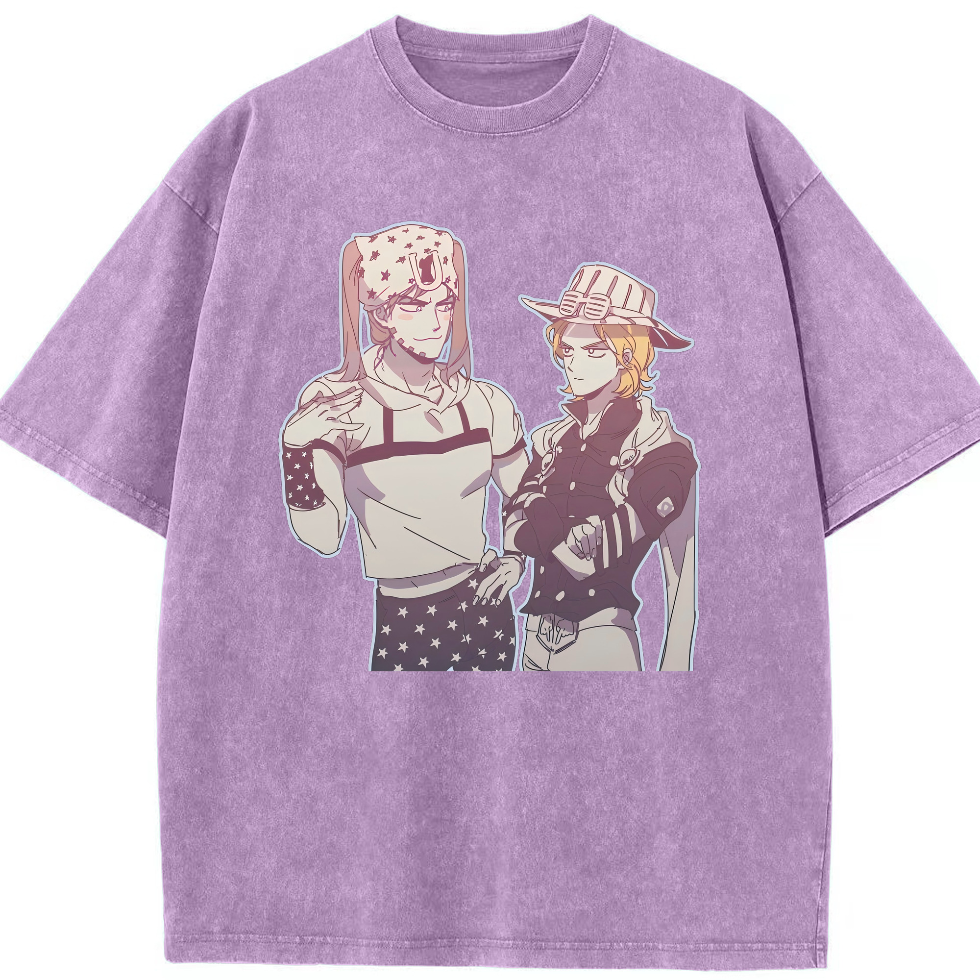（画像用） ジョジョの奇妙な冒険 JoJo's Bizarre Adventure 綿100% ヴィンテージ風 半袖Tシャツ（フロントプリント）