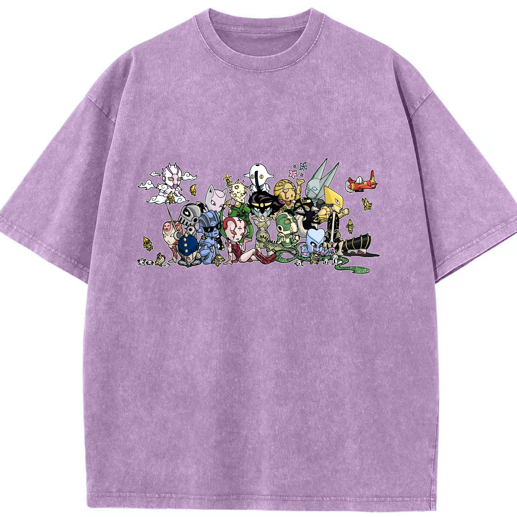 （画像用） ジョジョの奇妙な冒険 JoJo's Bizarre Adventure 綿100% ヴィンテージ風 半袖Tシャツ（フロントプリント）