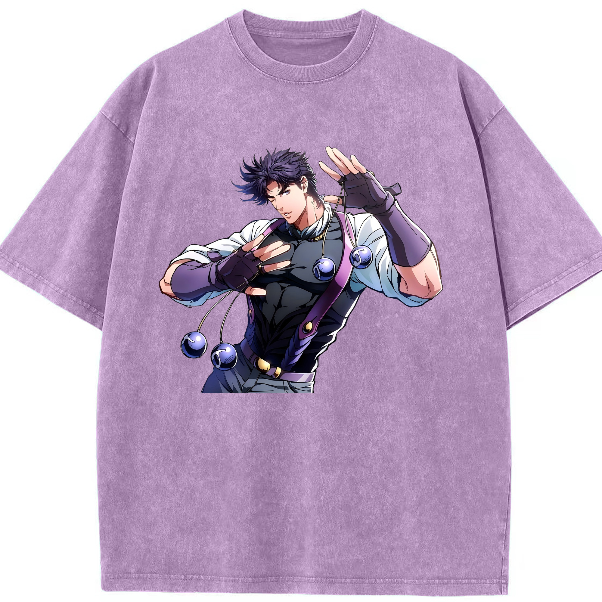 （画像用） ジョジョの奇妙な冒険 JoJo's Bizarre Adventure 綿100% ヴィンテージ風 半袖Tシャツ（フロントプリント）