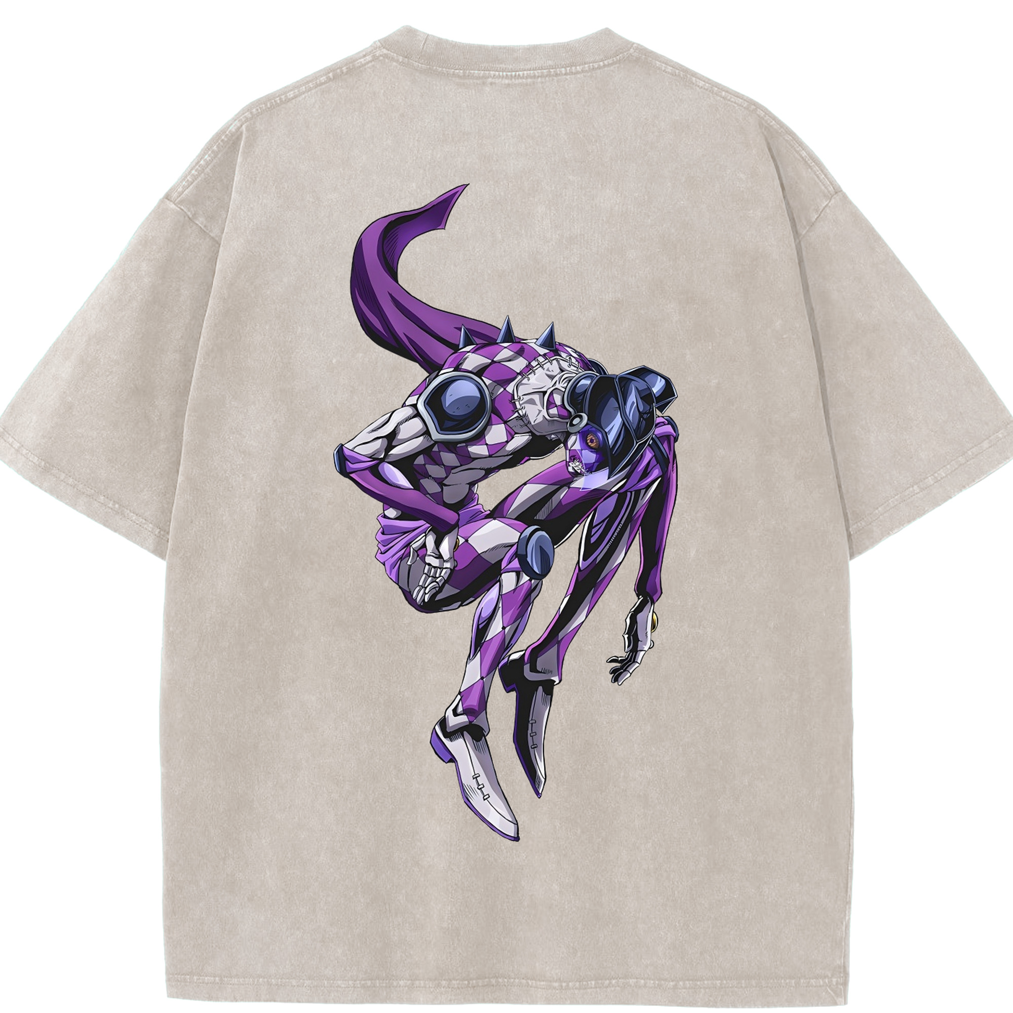 （画像用） ジョジョの奇妙な冒険 パンナコッタ?フー JoJo's Bizarre Adventure Pannacotta Fugo 綿100% ヴィンテージ風 半袖Tシャツ（背面プリント）
