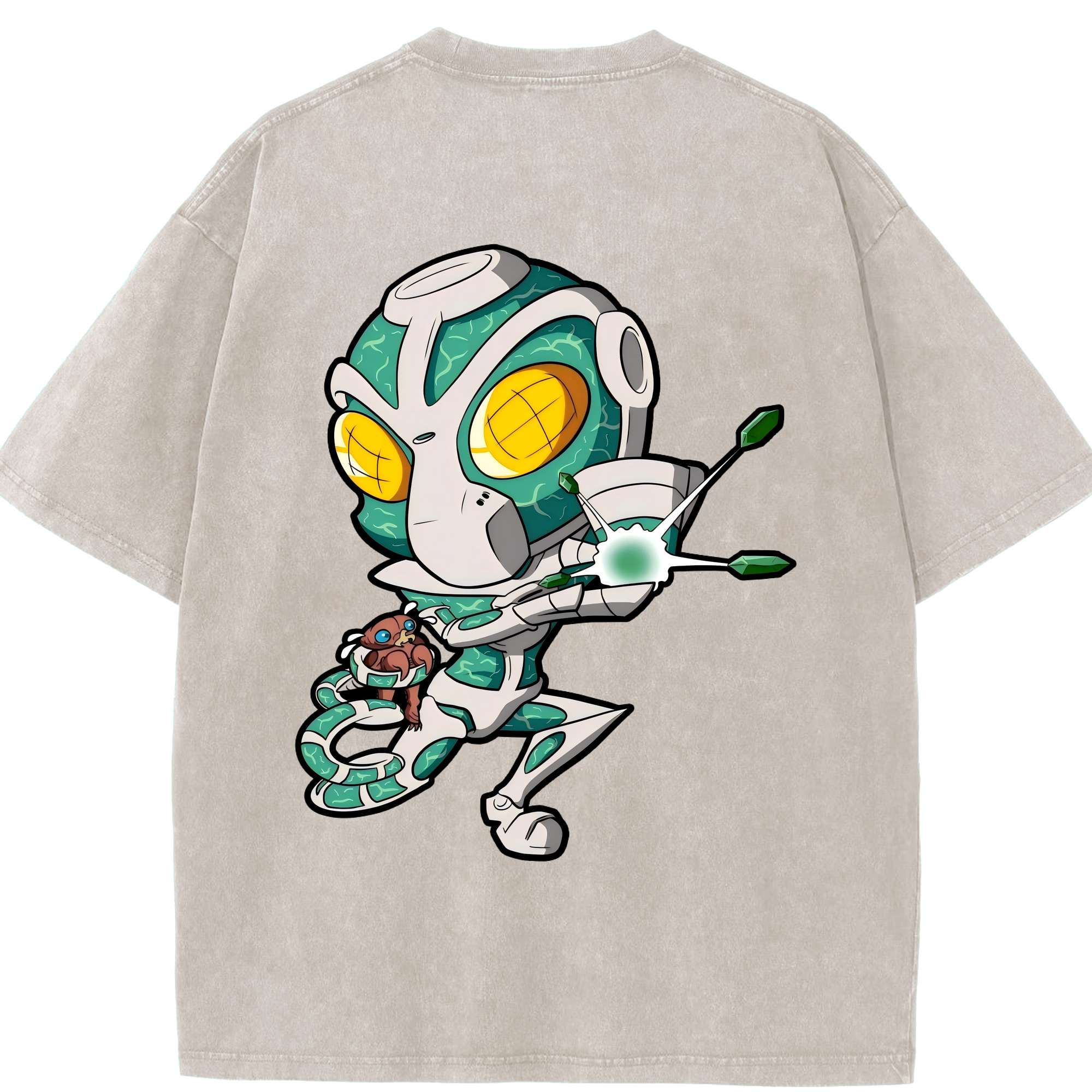 （画像用） ジョジョの奇妙な冒険 花京院 典明（かきょういん のりあき） JoJo's Bizarre Adventure Kakyoin Noriaki 綿100% ヴィンテージ風 半袖Tシャツ（背面プリント）