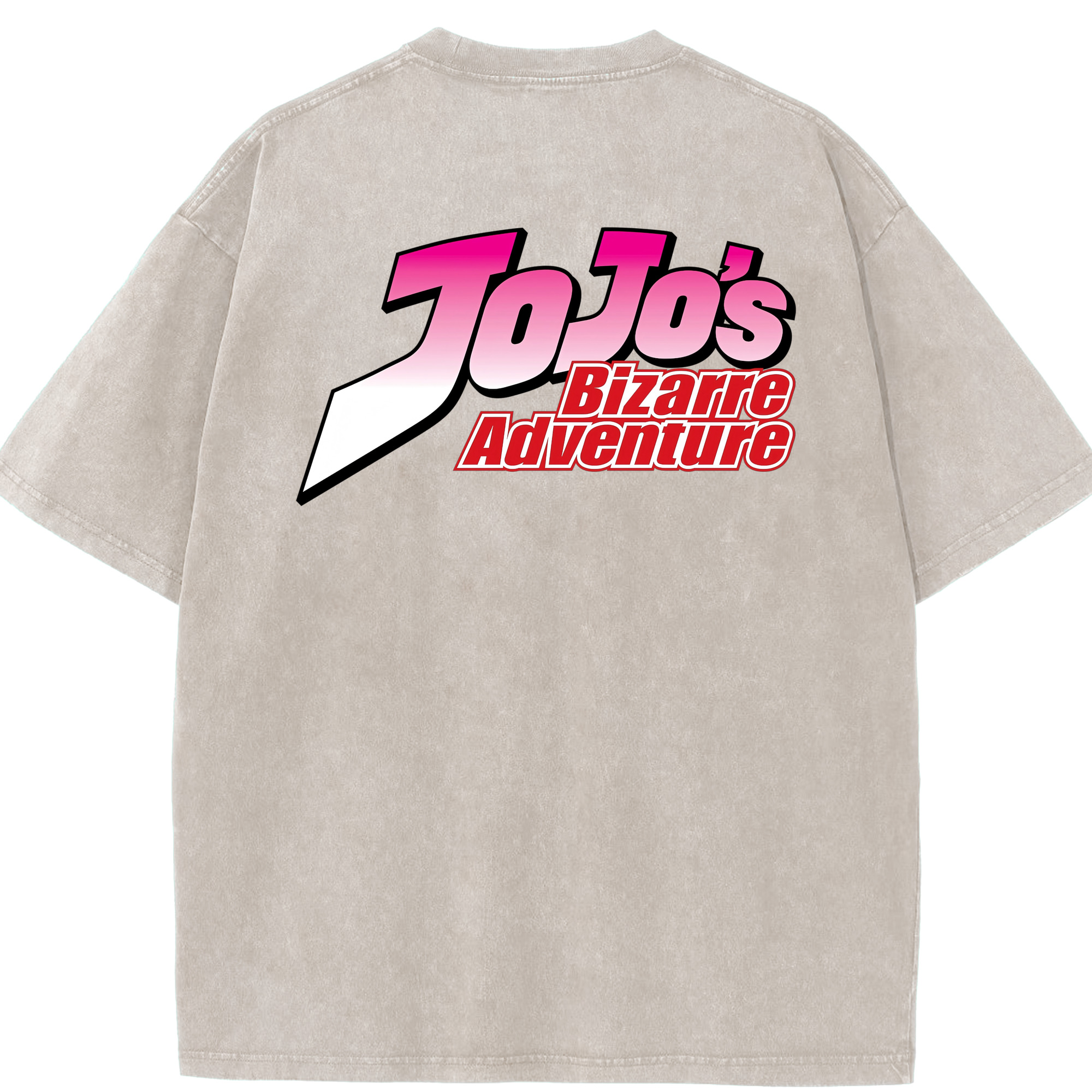 （画像用） ジョジョの奇妙な冒険 JoJo's Bizarre Adventure 綿100% ヴィンテージ風 半袖Tシャツ（背面プリント）