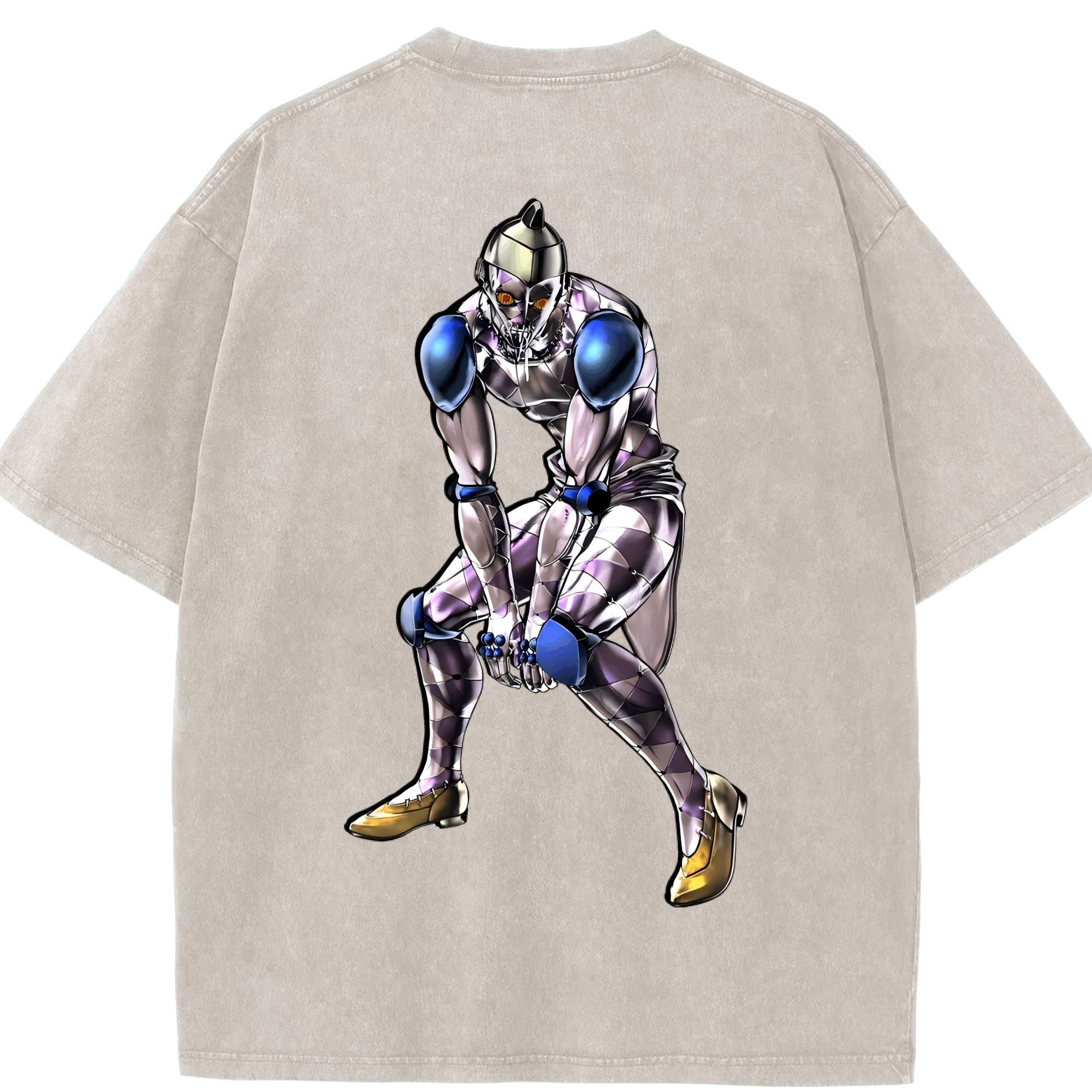 （画像用） ジョジョの奇妙な冒険 JoJo's Bizarre Adventure 綿100% ヴィンテージ風 半袖Tシャツ（背面プリント）