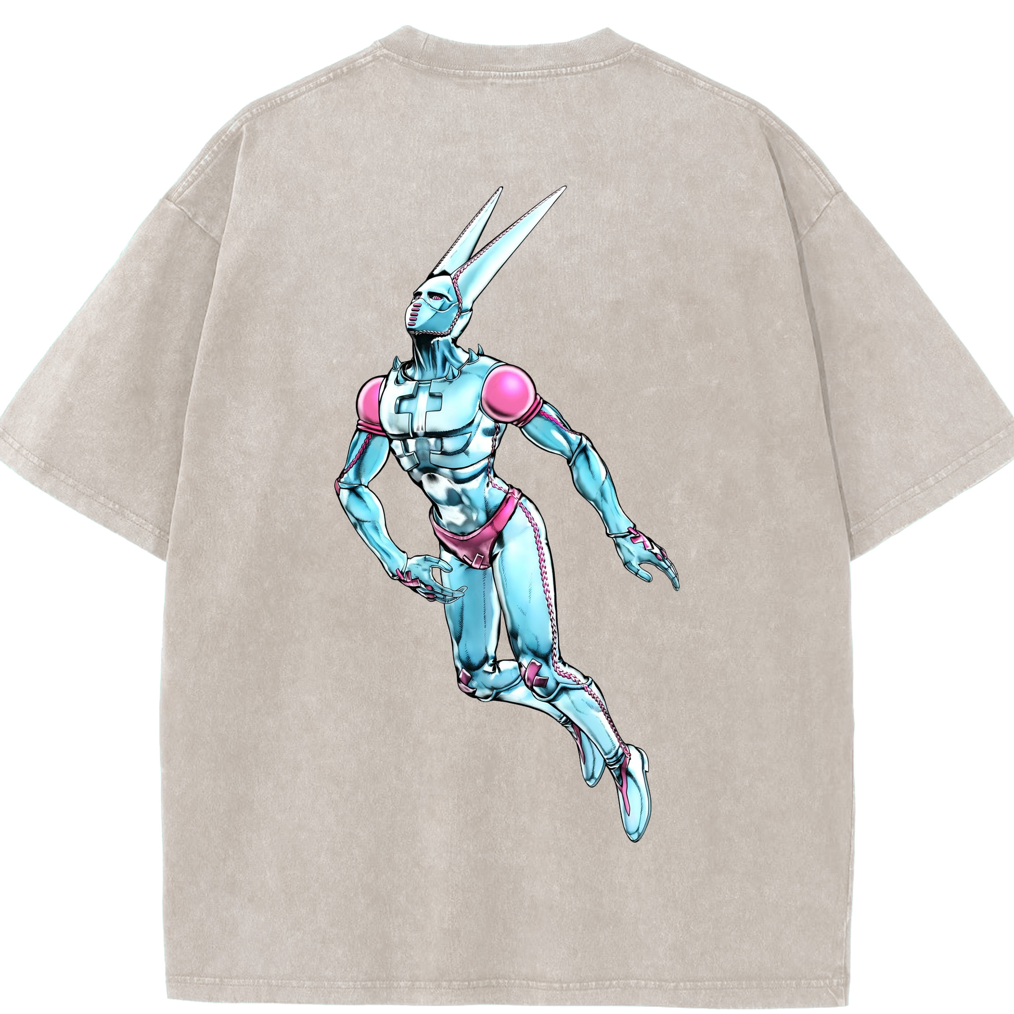 （画像用） ジョジョの奇妙な冒険 JoJo's Bizarre Adventure 綿100% ヴィンテージ風 半袖Tシャツ（背面プリント）