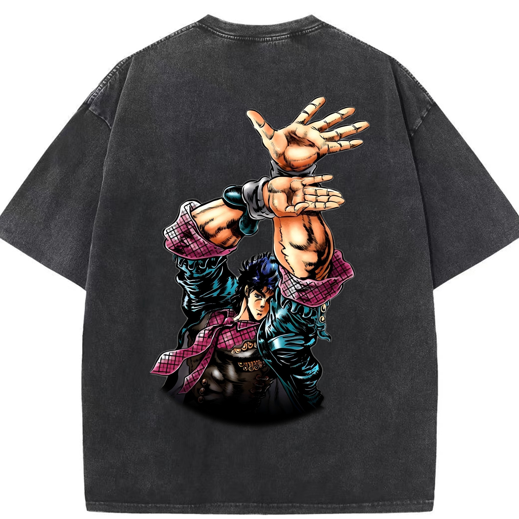 （画像用） ジョジョの奇妙な冒険 /ジョナサン?ジョースター JoJo's Bizarre Adventure Jonathan Joestar 綿100% ヴィンテージ風 半袖Tシャツ（背面プリント）