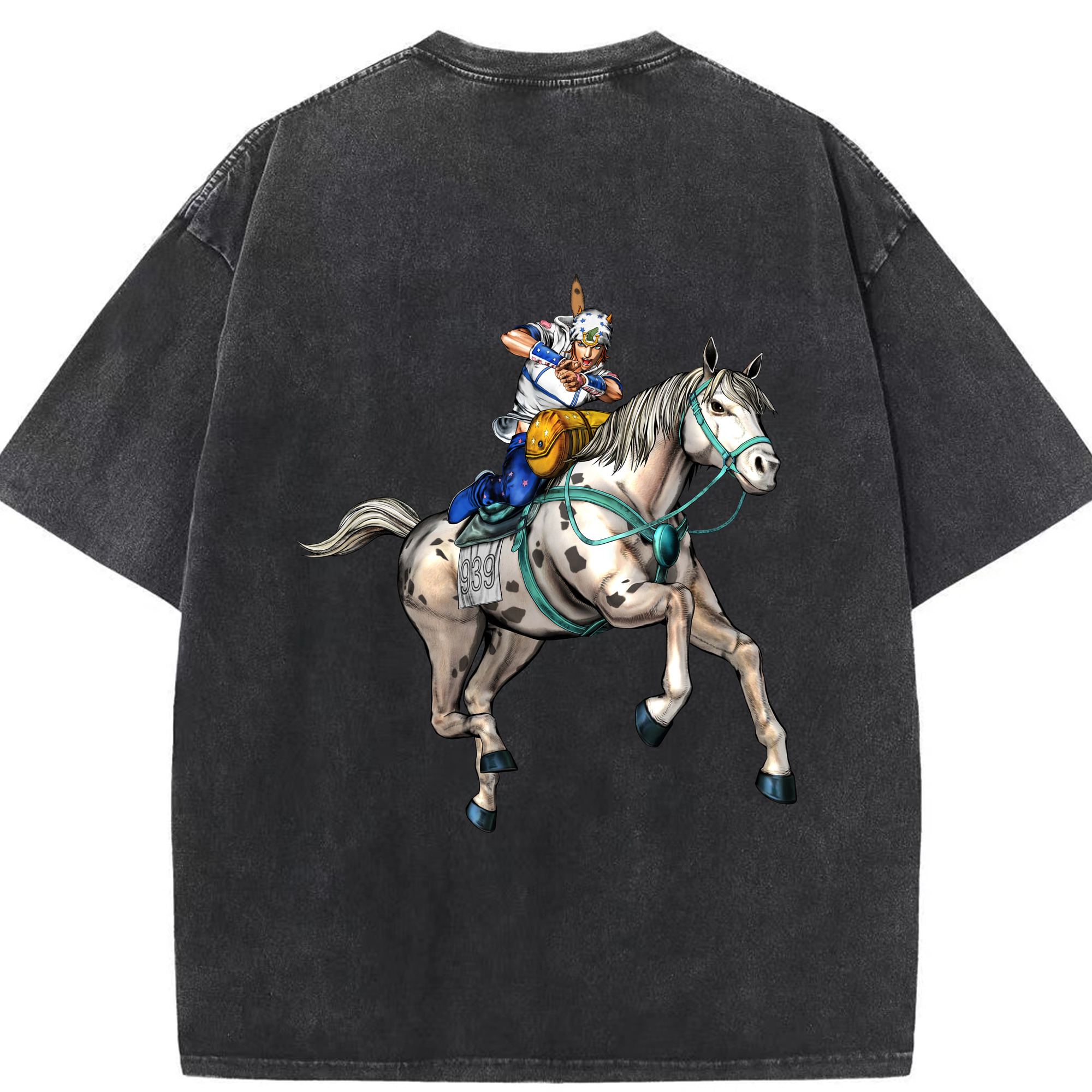 （画像用） ジョジョの奇妙な冒険 ジョナサン?ジョースター JoJo's Bizarre Adventure Jonathan Joestar 綿100% ヴィンテージ風 半袖Tシャツ（背面プリント）
