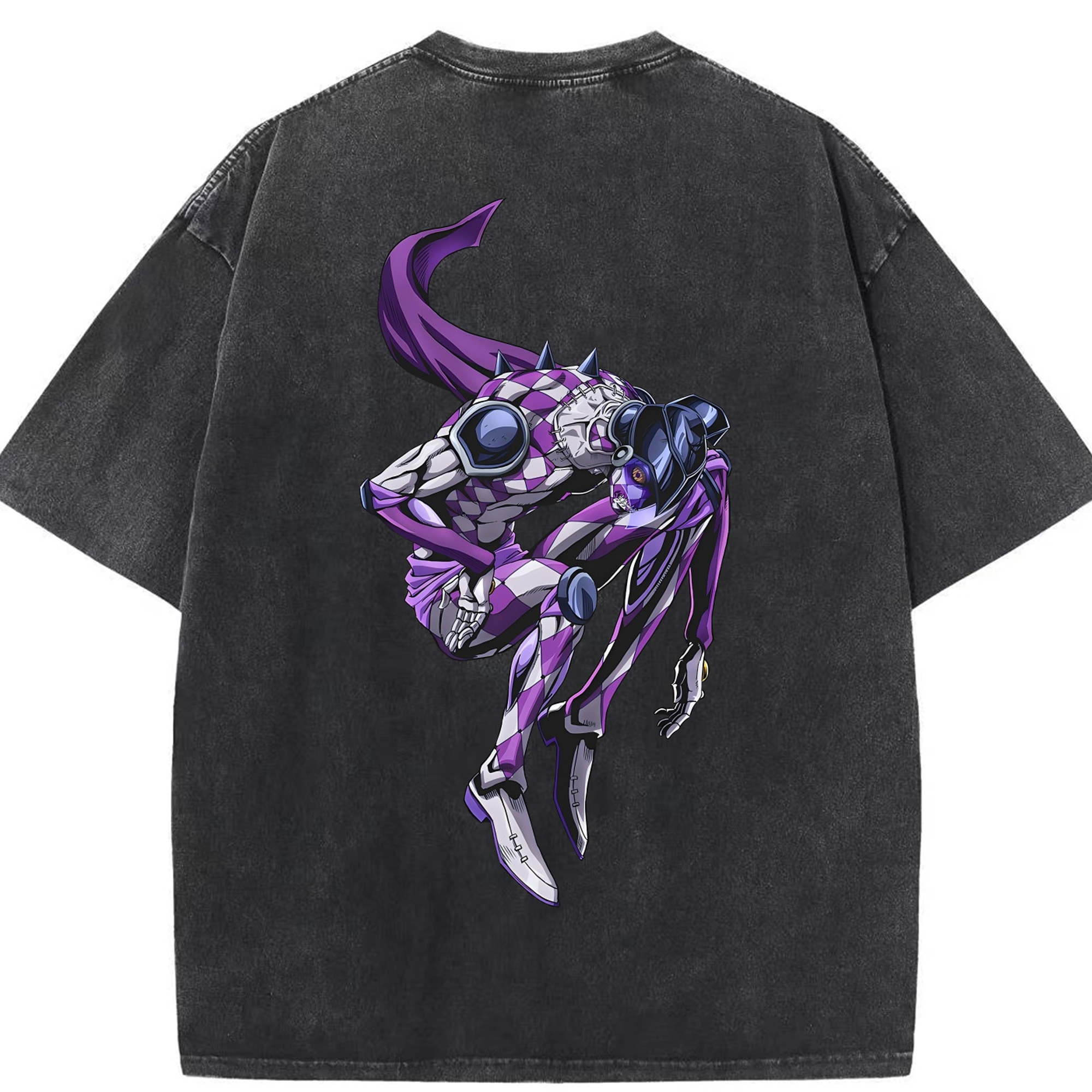 （画像用） ジョジョの奇妙な冒険 パンナコッタ?フー JoJo's Bizarre Adventure Pannacotta Fugo 綿100% ヴィンテージ風 半袖Tシャツ（背面プリント）