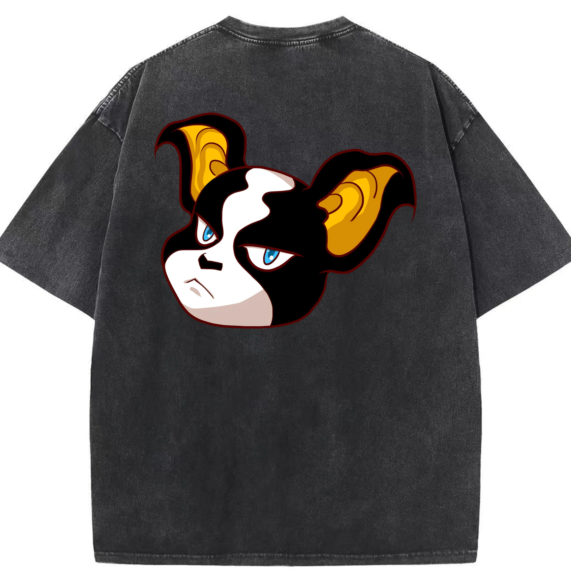 （画像用） ジョジョの奇妙な冒険 イギー JoJo's Bizarre Adventure Iggy 綿100% ヴィンテージ風 半袖Tシャツ（背面プリント）