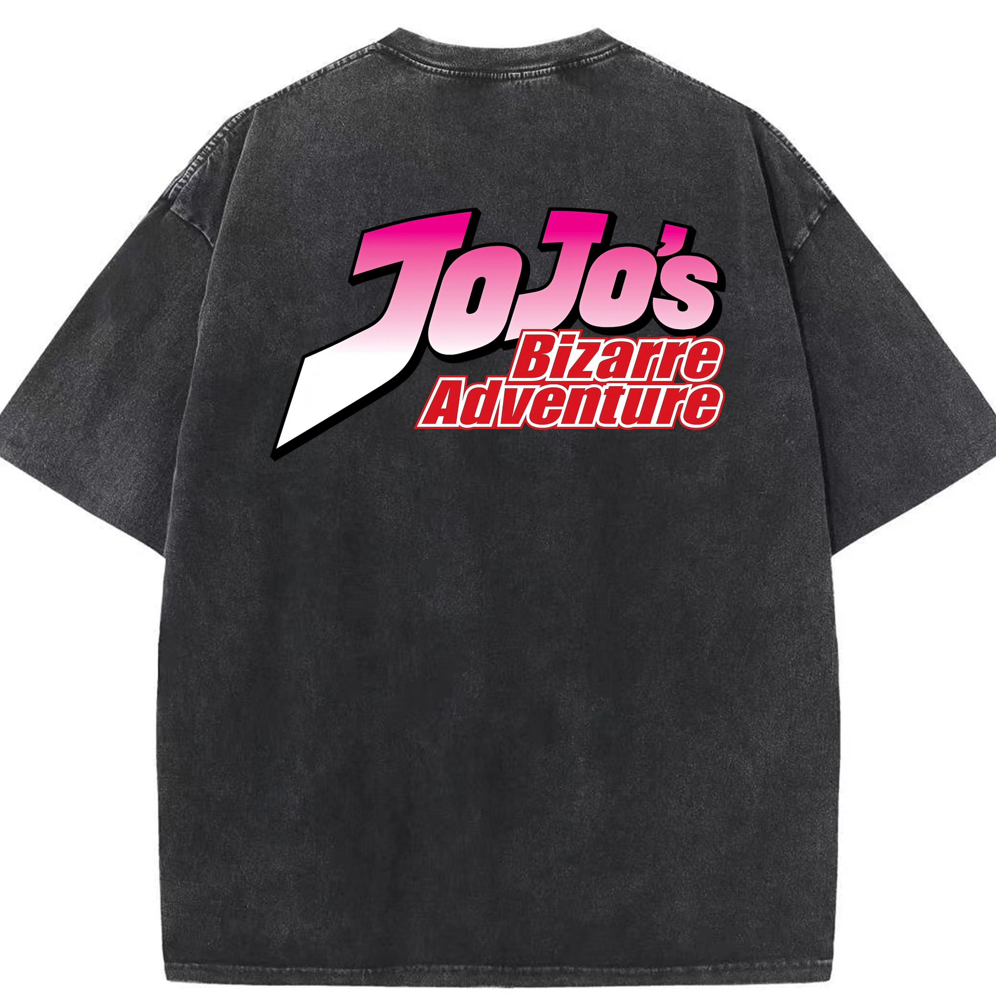 （画像用） ジョジョの奇妙な冒険 JoJo's Bizarre Adventure 綿100% ヴィンテージ風 半袖Tシャツ（背面プリント）