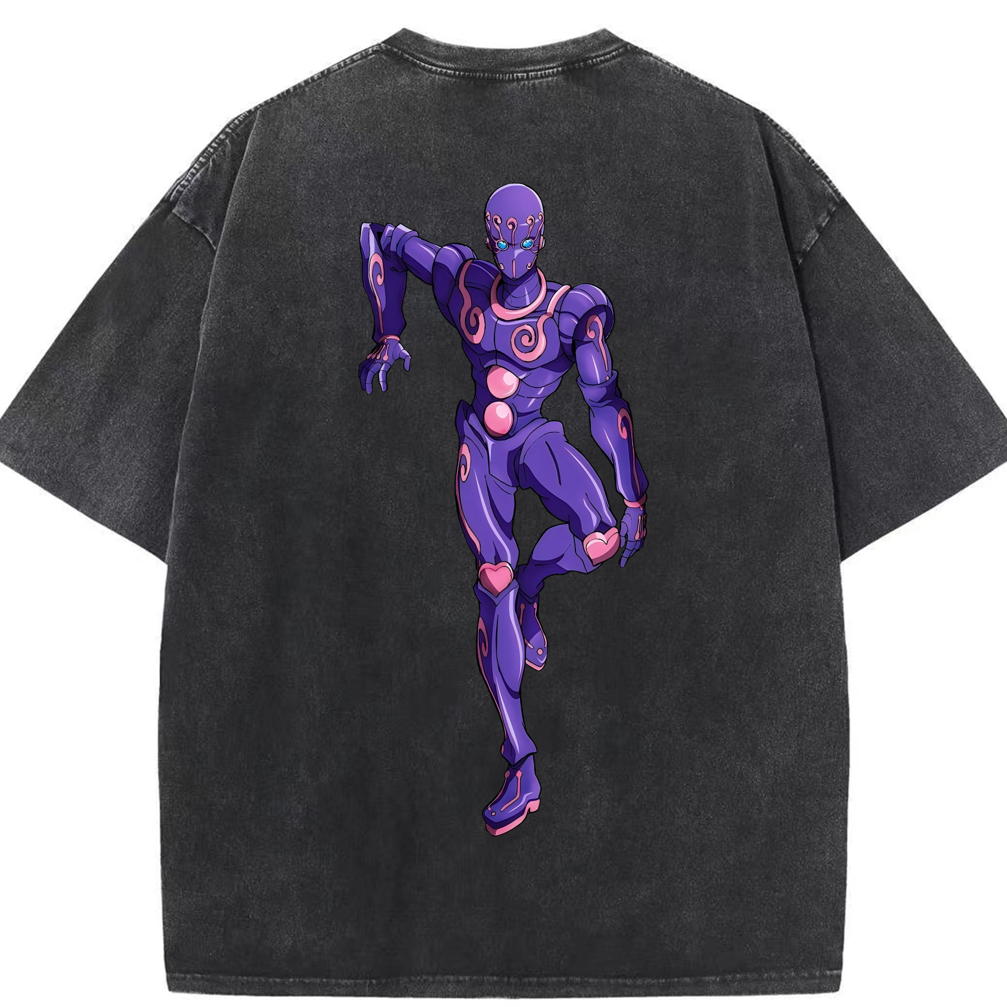 （画像用） ジョジョの奇妙な冒険 JoJo's Bizarre Adventure 綿100% ヴィンテージ風 半袖Tシャツ（背面プリント）