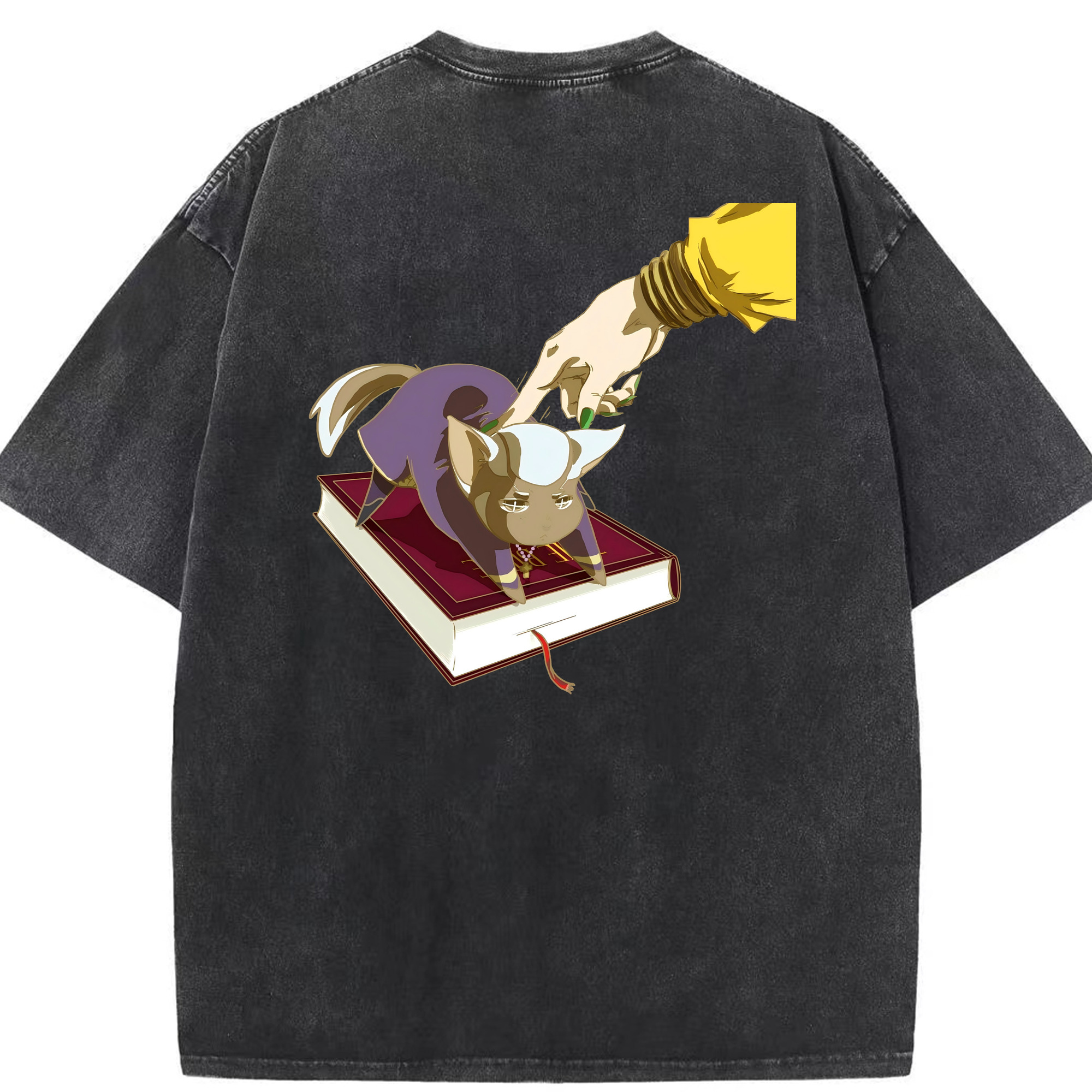 （画像用） ジョジョの奇妙な冒険 JoJo's Bizarre Adventure 綿100% ヴィンテージ風 半袖Tシャツ（背面プリント）
