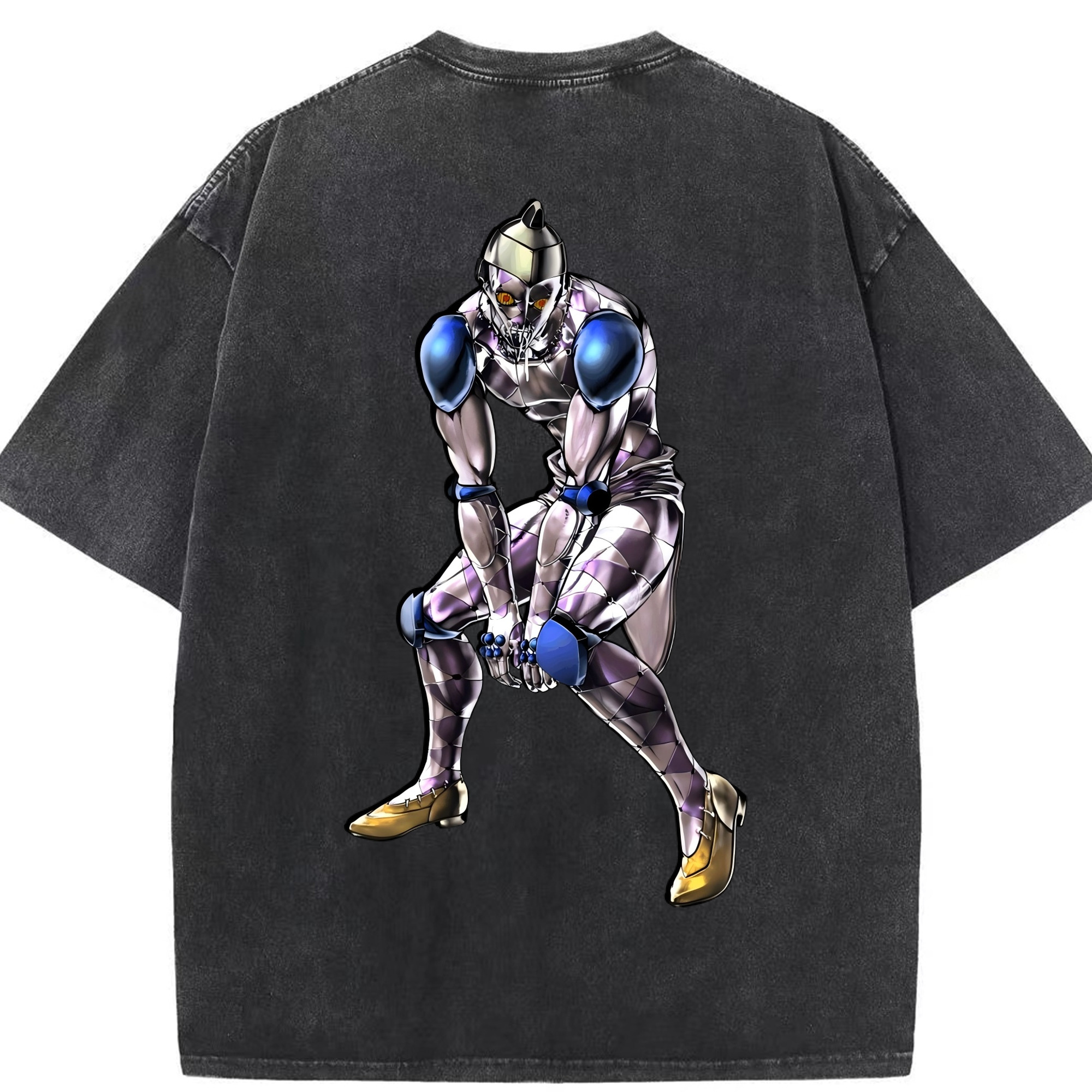 （画像用） ジョジョの奇妙な冒険 JoJo's Bizarre Adventure 綿100% ヴィンテージ風 半袖Tシャツ（背面プリント）